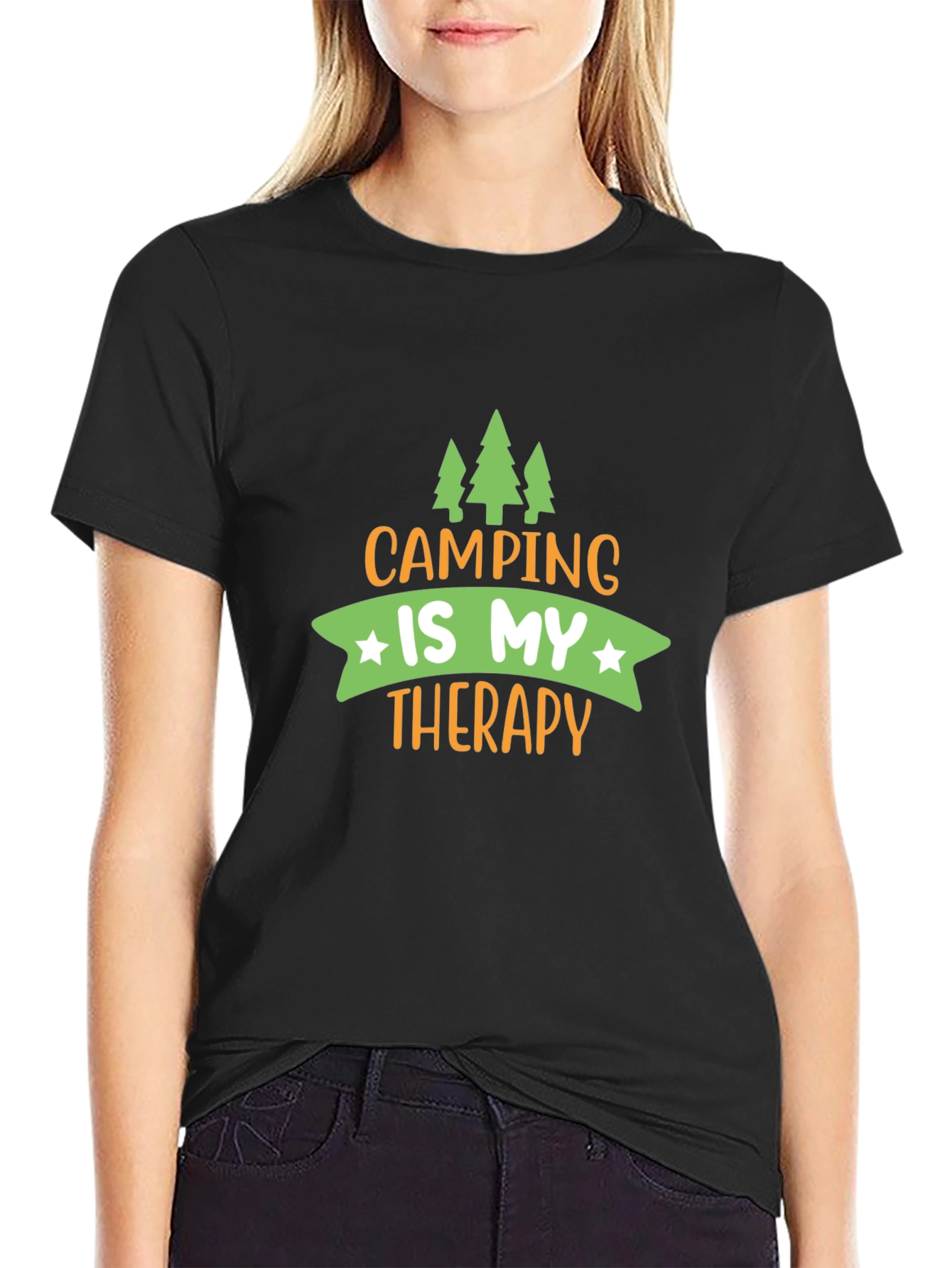 Camping Is My Therapy Graphic Tee