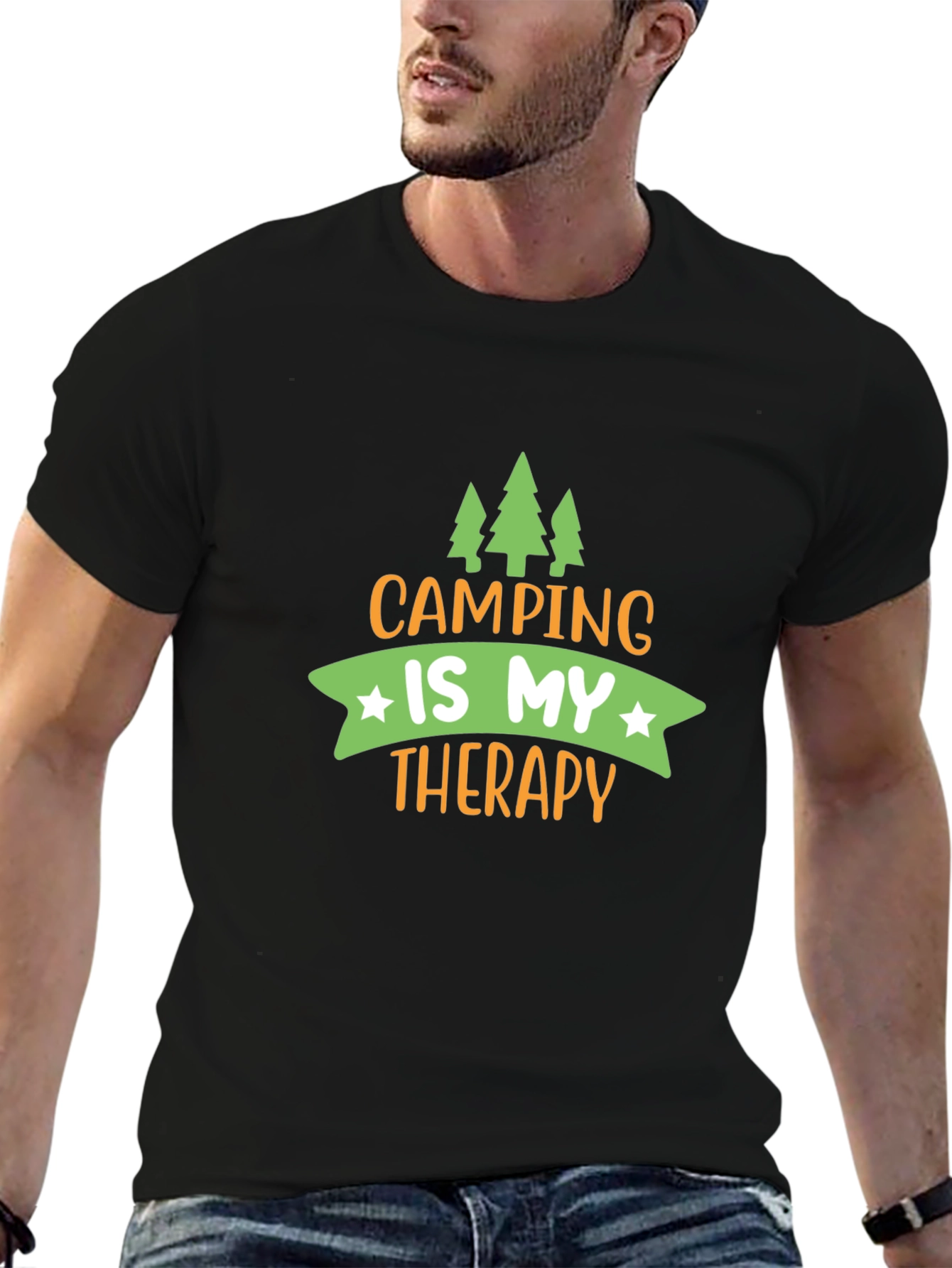 Camping Is My Therapy Graphic Tee