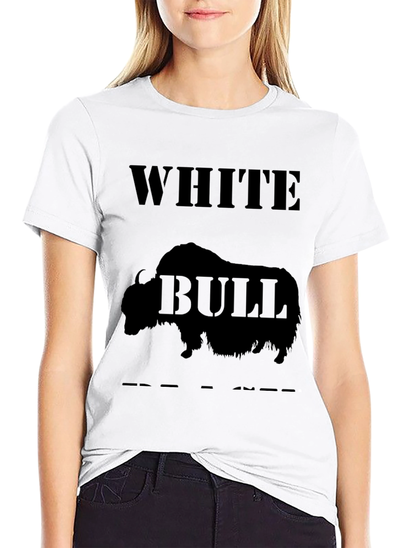 White Bull Graphic Tee - Bold & Unique Design