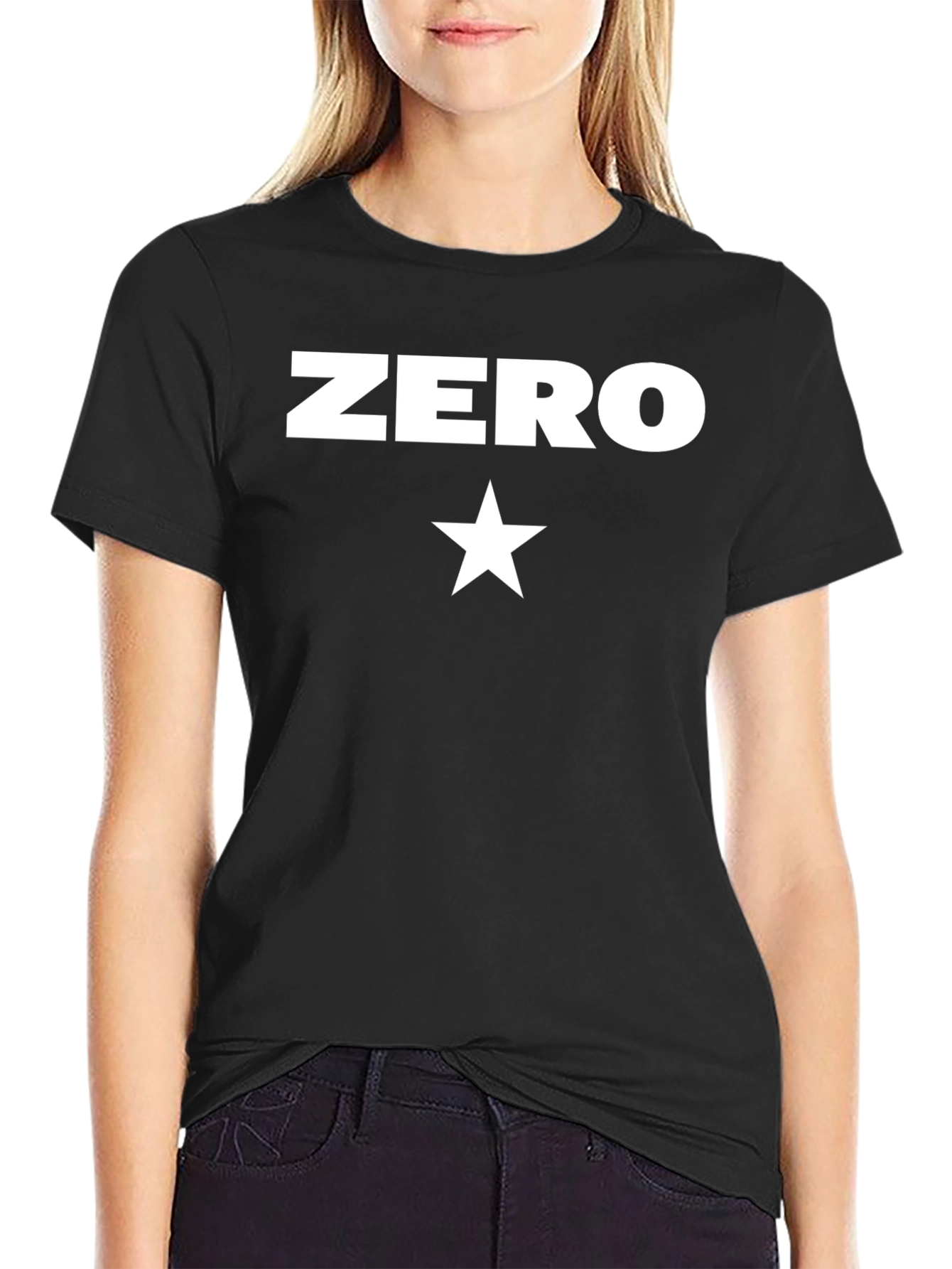 Zero Star Graphic Black T-Shirt