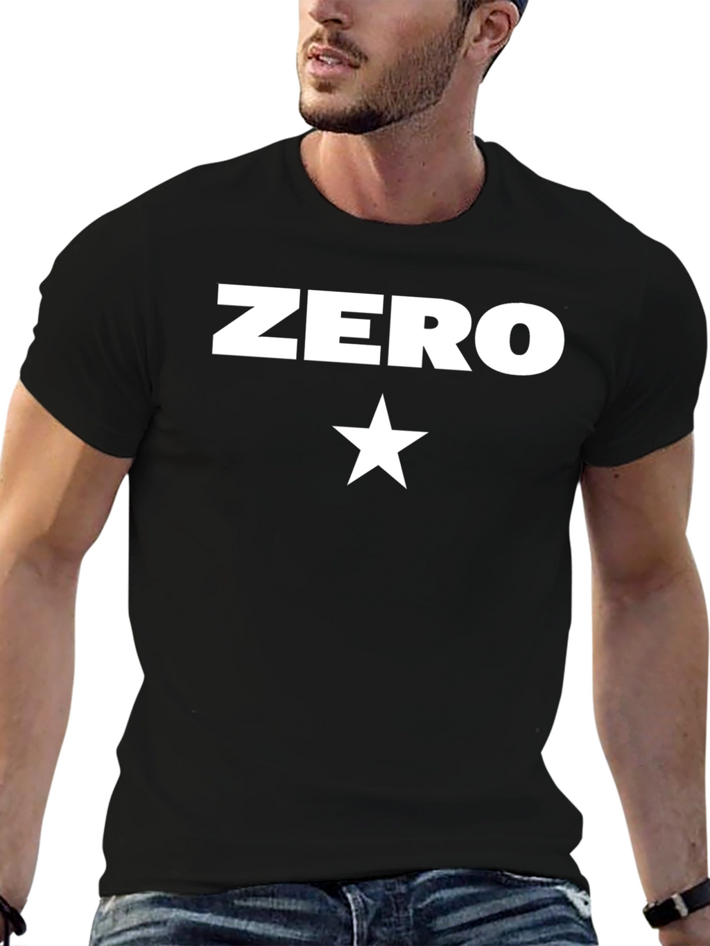 Zero Star Graphic Black T-Shirt