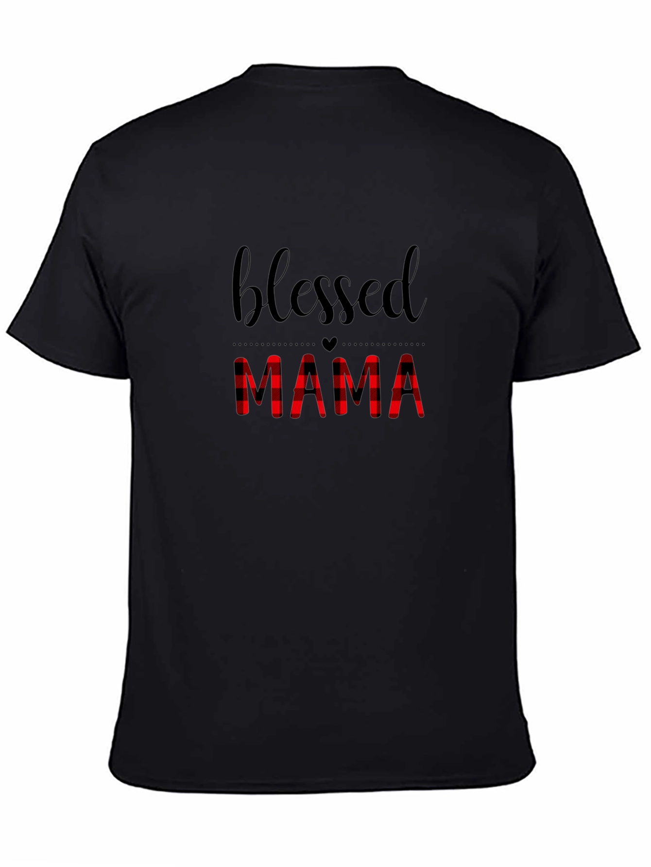 Blessed Mama Plaid Graphic T-Shirt