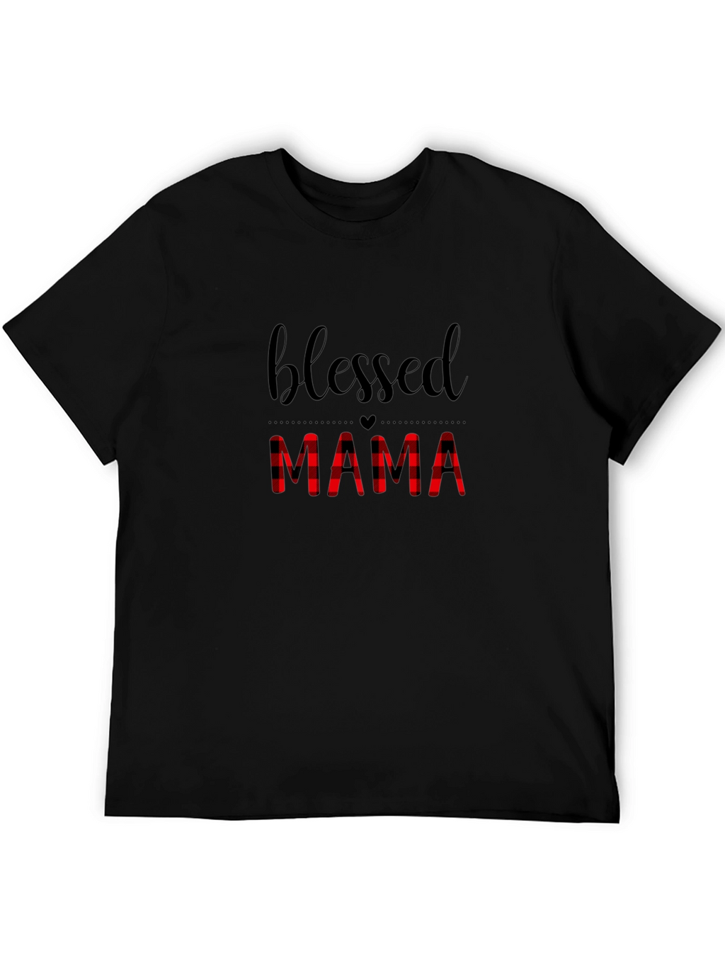Blessed Mama Plaid Graphic T-Shirt