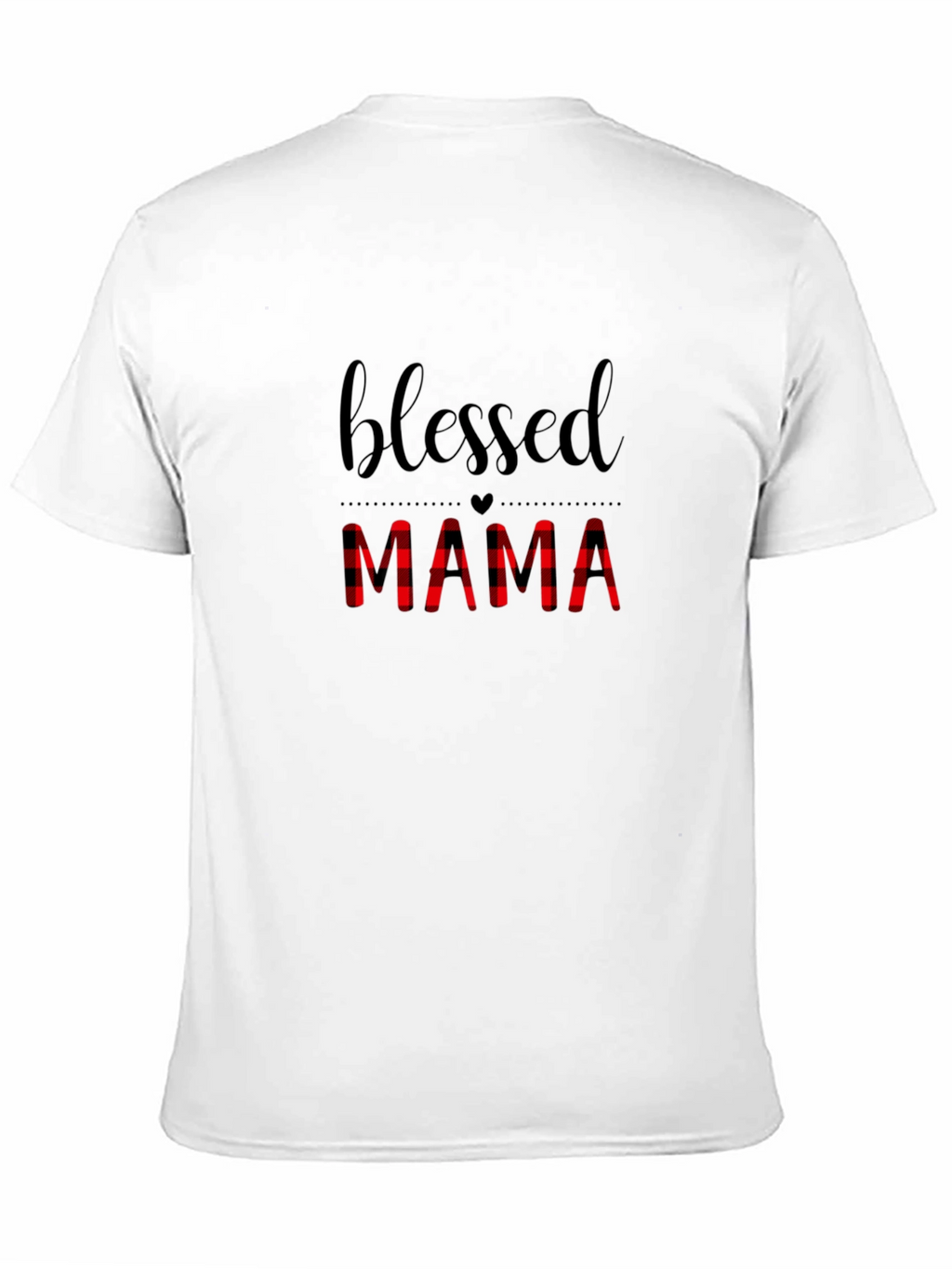 Blessed Mama Plaid Graphic T-Shirt