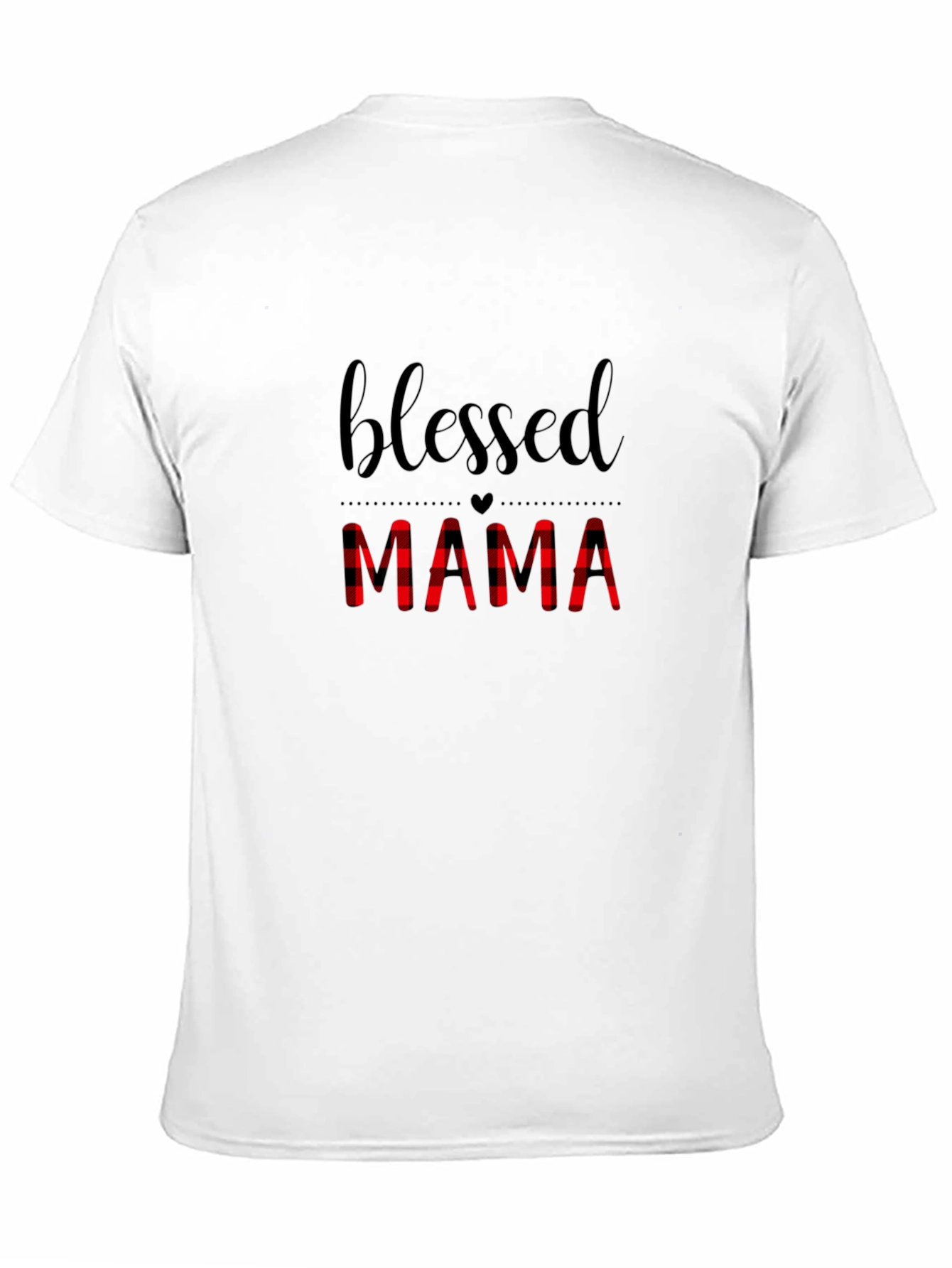 Blessed Mama Plaid Graphic T-Shirt