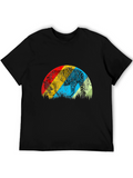 Retro Tiger Graphic Tee - Stylish Mens Black T-Shirt