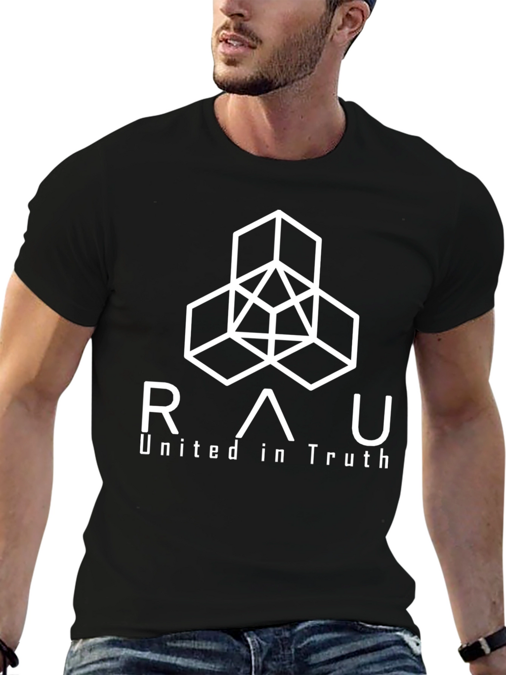 RAU United in Truth Black T-Shirt Graphic Tee