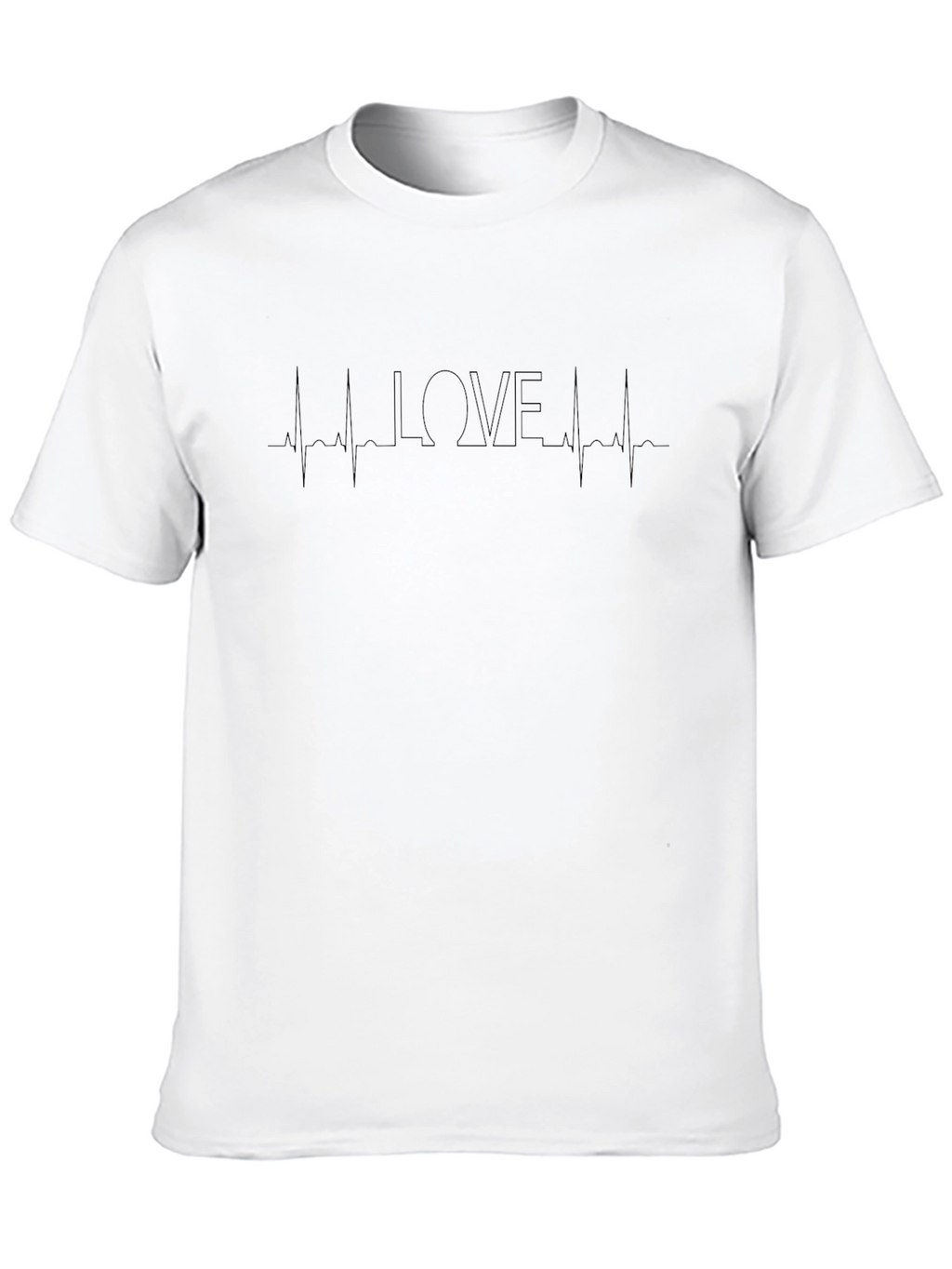 Love Heartbeat Graphic Tee - Black