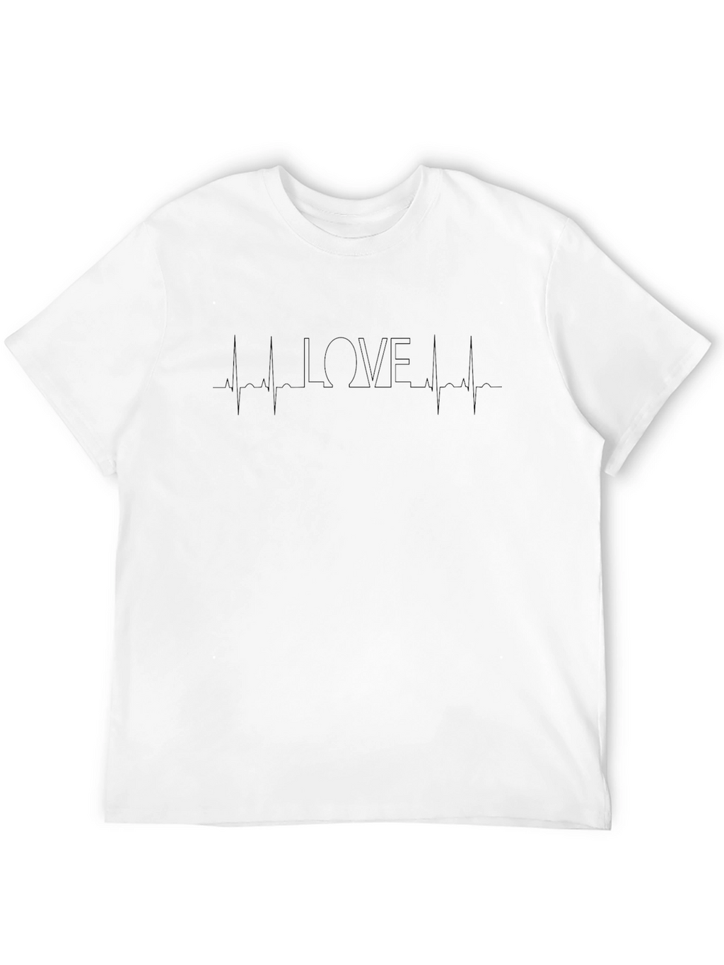 Love Heartbeat Graphic Tee - Black