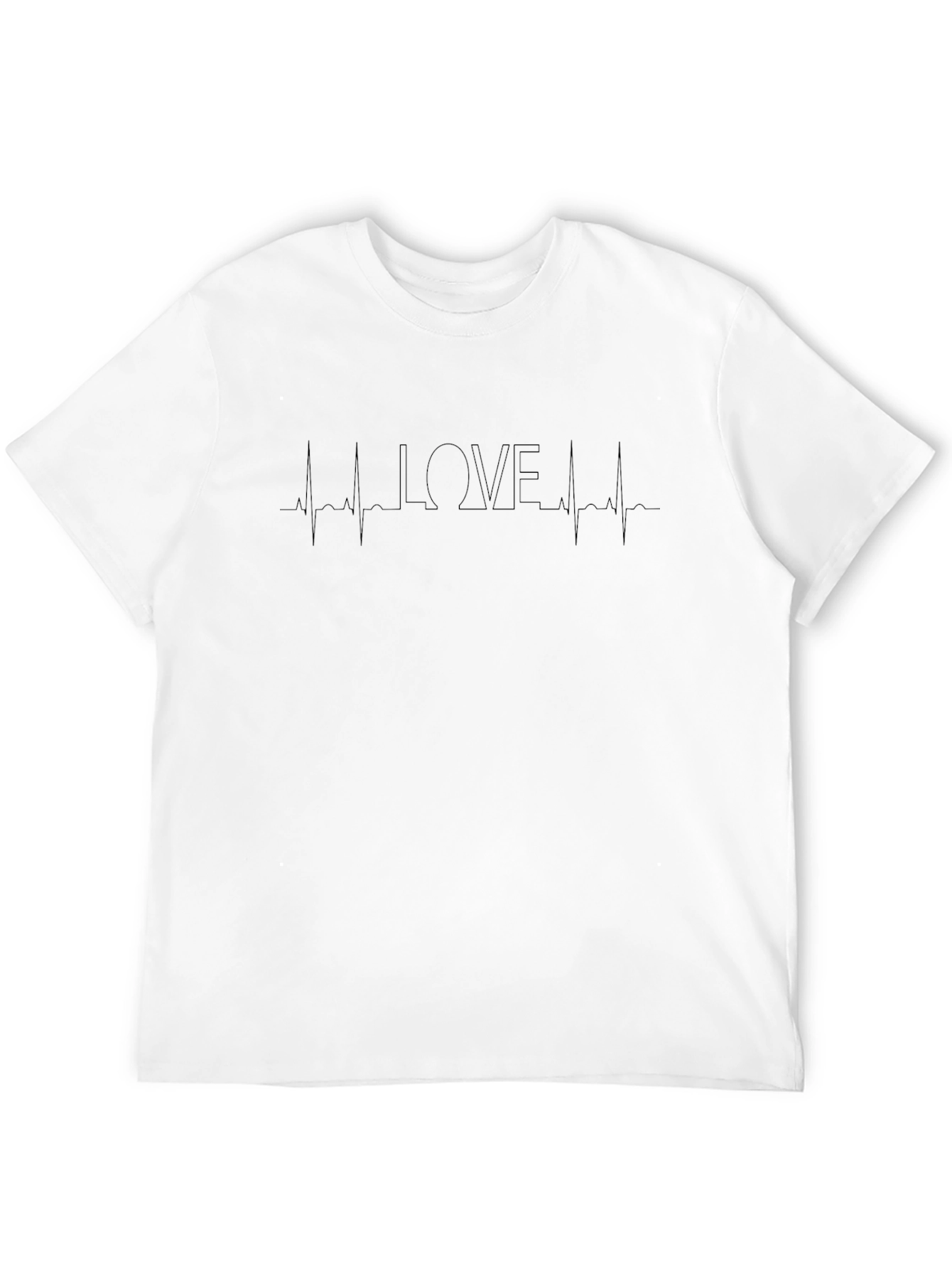 Love Heartbeat Graphic Tee - Black