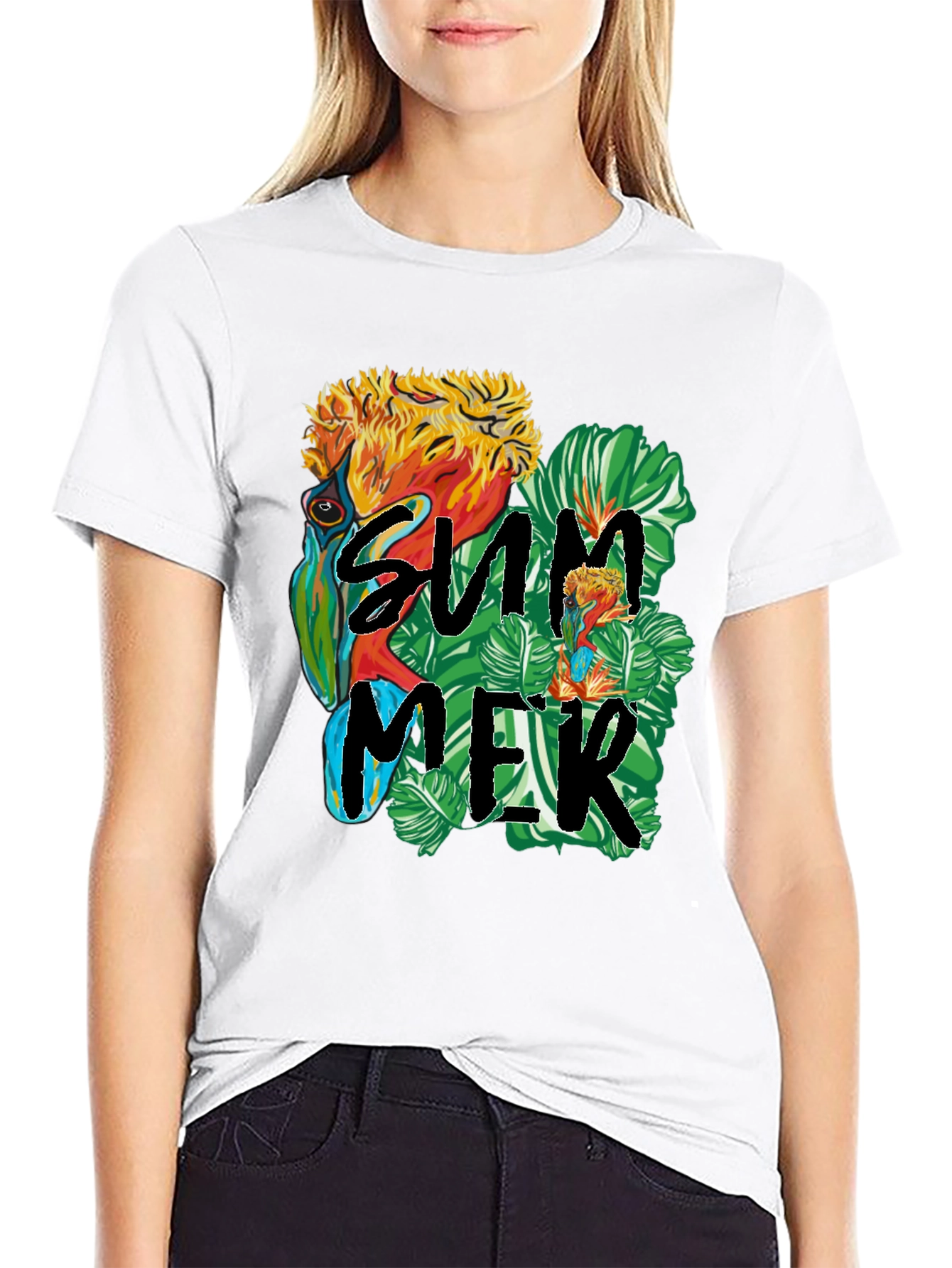Summer Parrot Graphic Tee