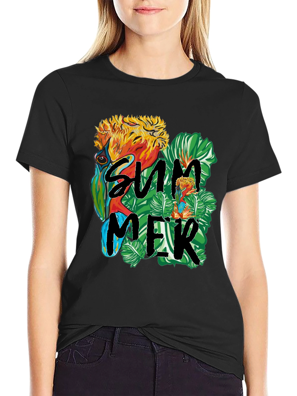 Summer Parrot Graphic Tee
