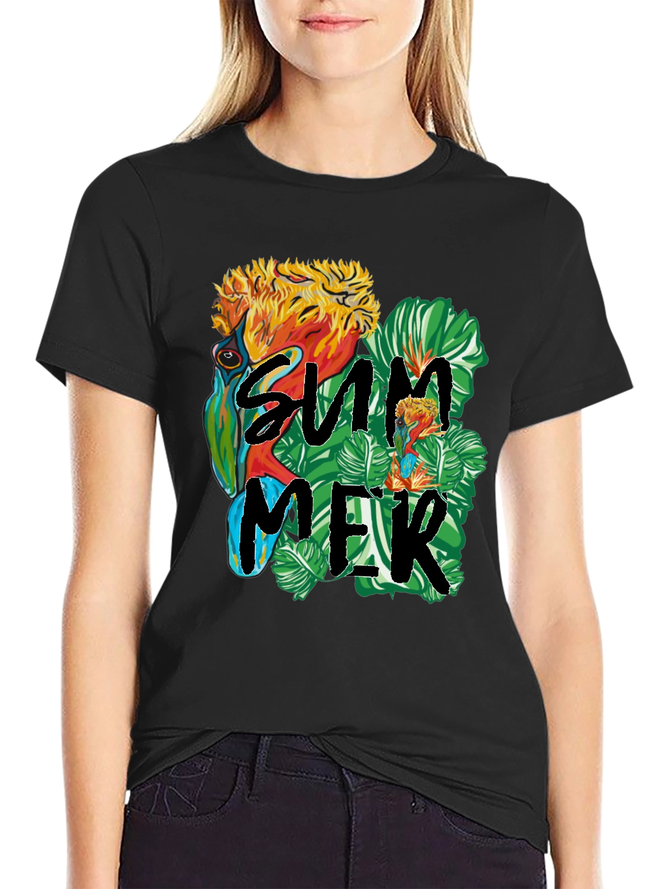 Summer Parrot Graphic Tee
