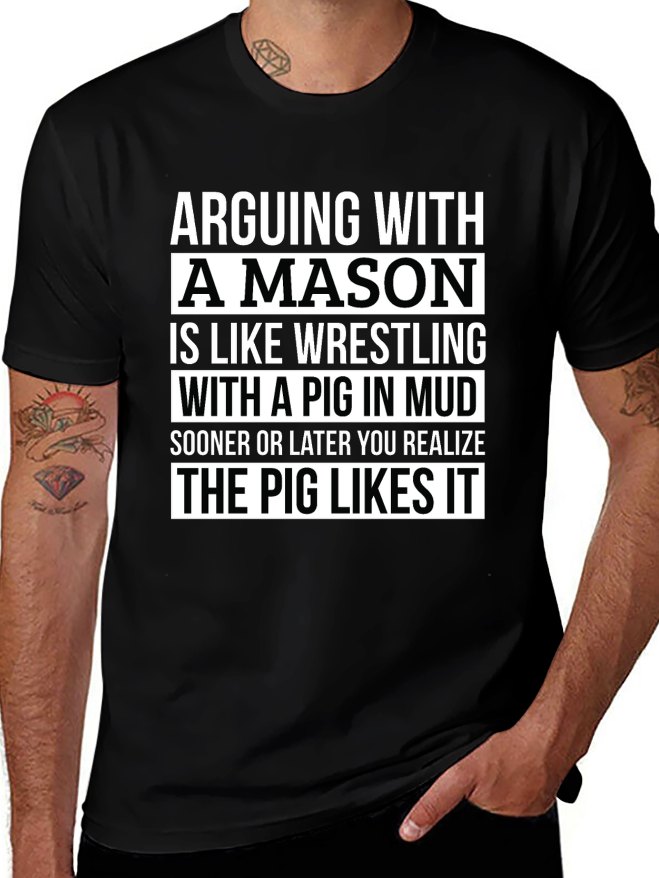 Arguing With A Mason Funny T-Shirt