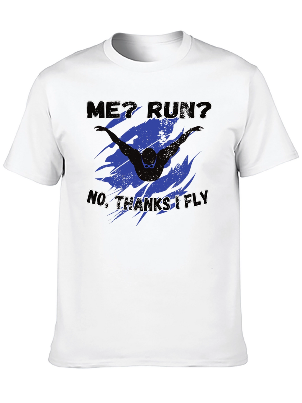 Funny Swimmer T-Shirt - No Running Just Flying!