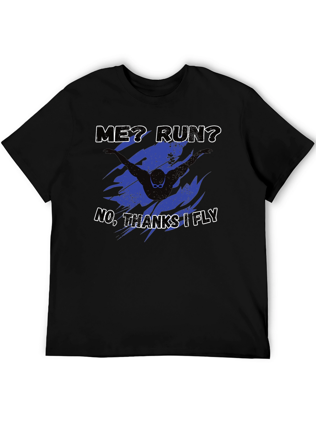 Funny Swimmer T-Shirt - No Running Just Flying!