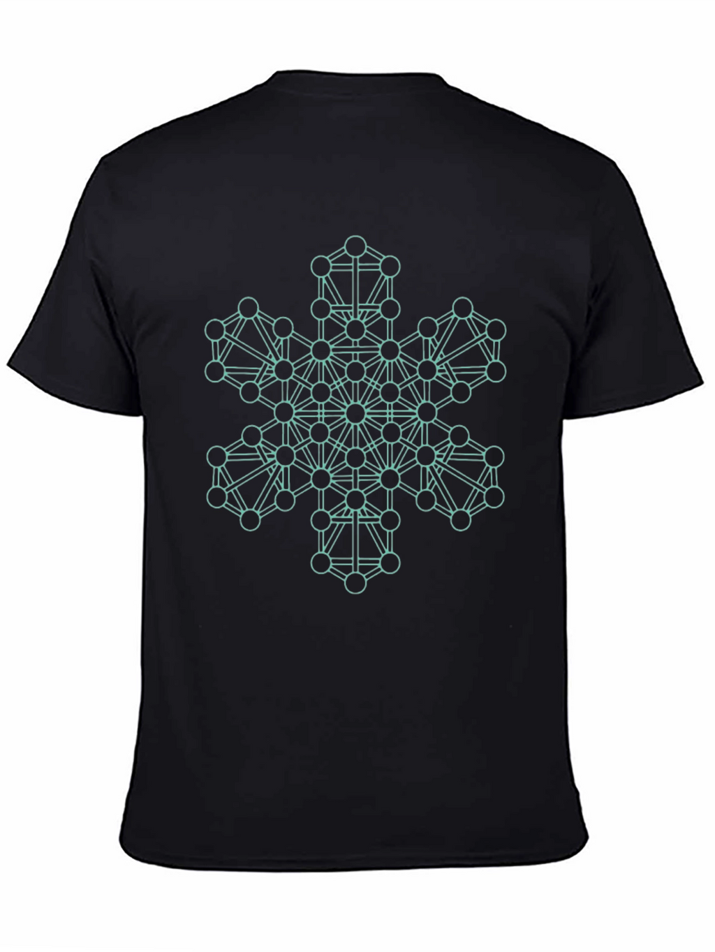 Geometric Snowflake Tee - Modern Graphic Print