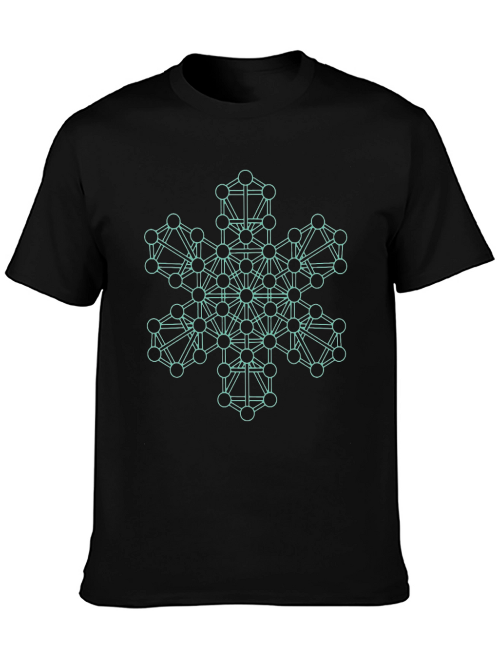Geometric Snowflake Tee - Modern Graphic Print