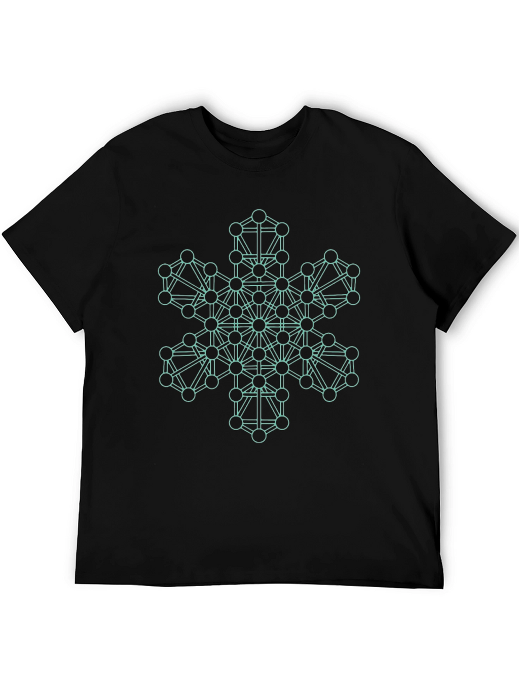 Geometric Snowflake Tee - Modern Graphic Print
