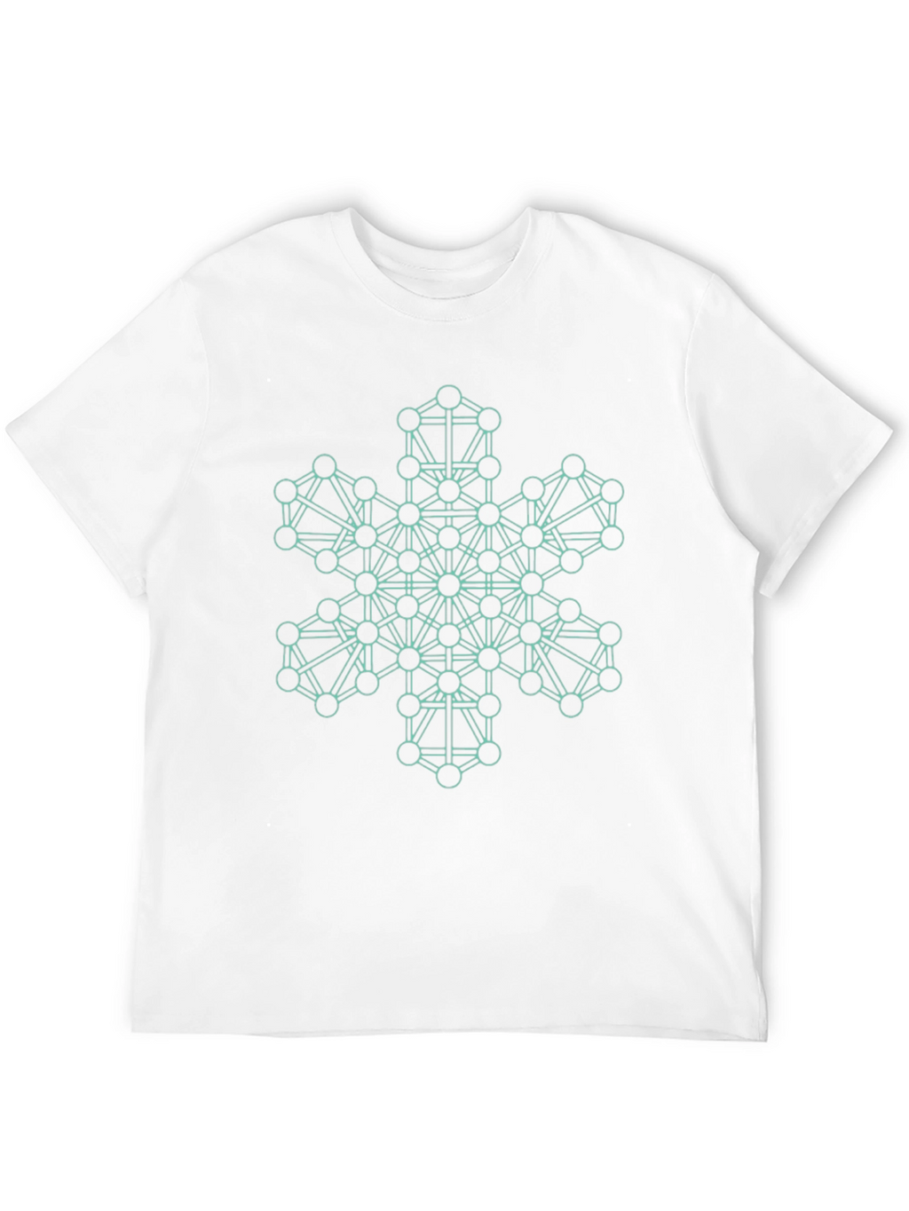 Geometric Snowflake Tee - Modern Graphic Print