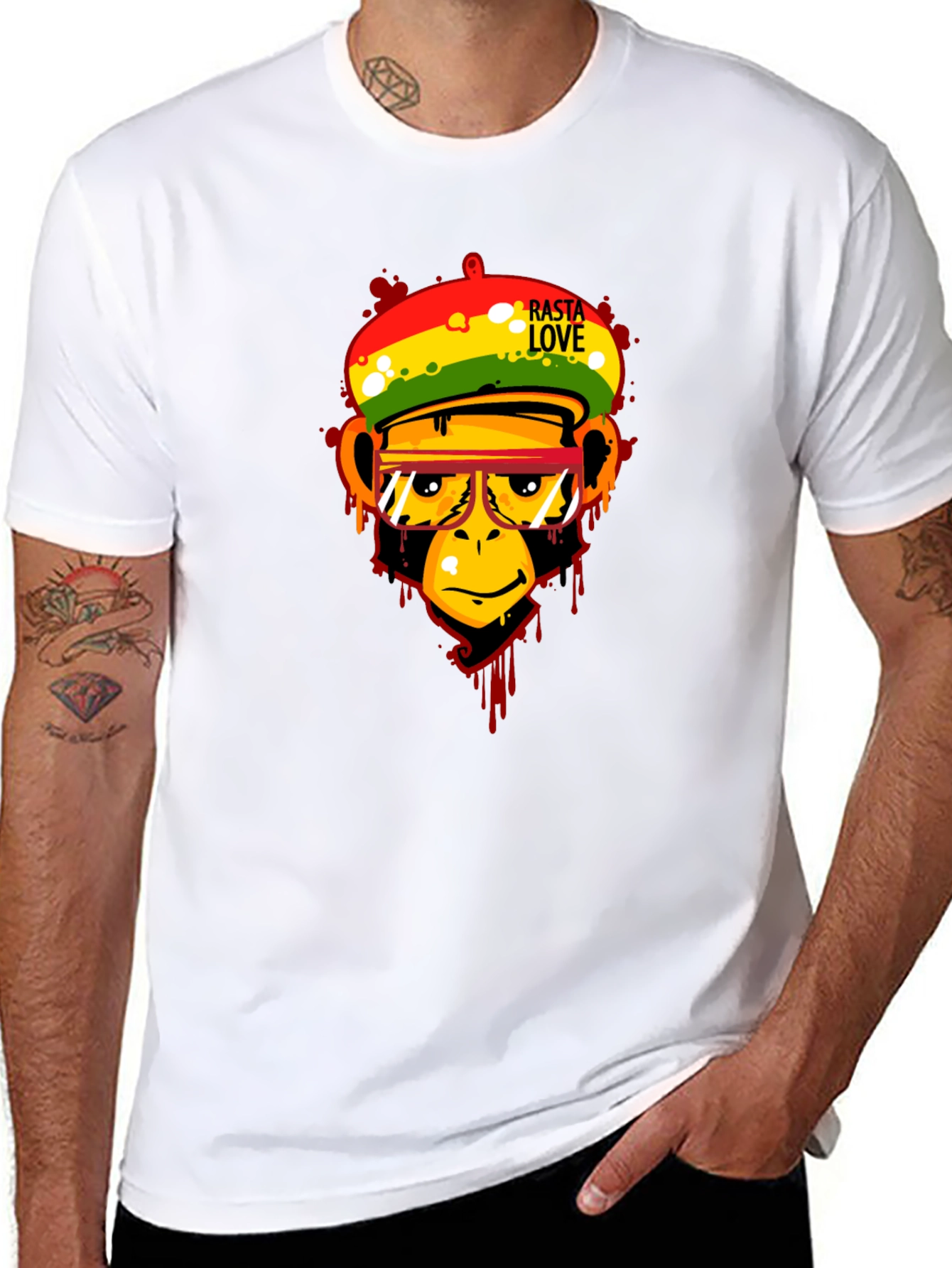 Rasta Love Monkey Graphic Tee