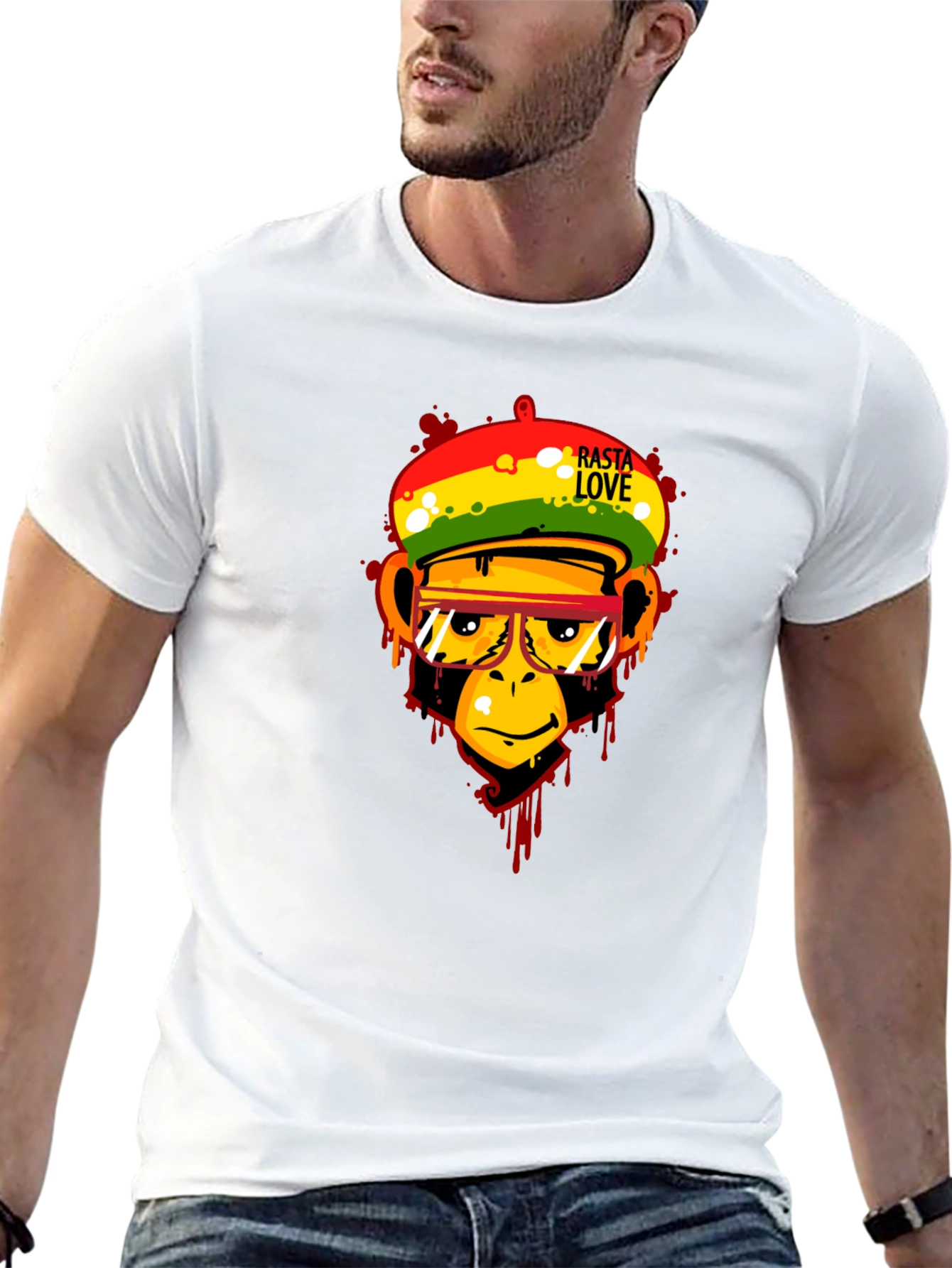 Rasta Love Monkey Graphic Tee