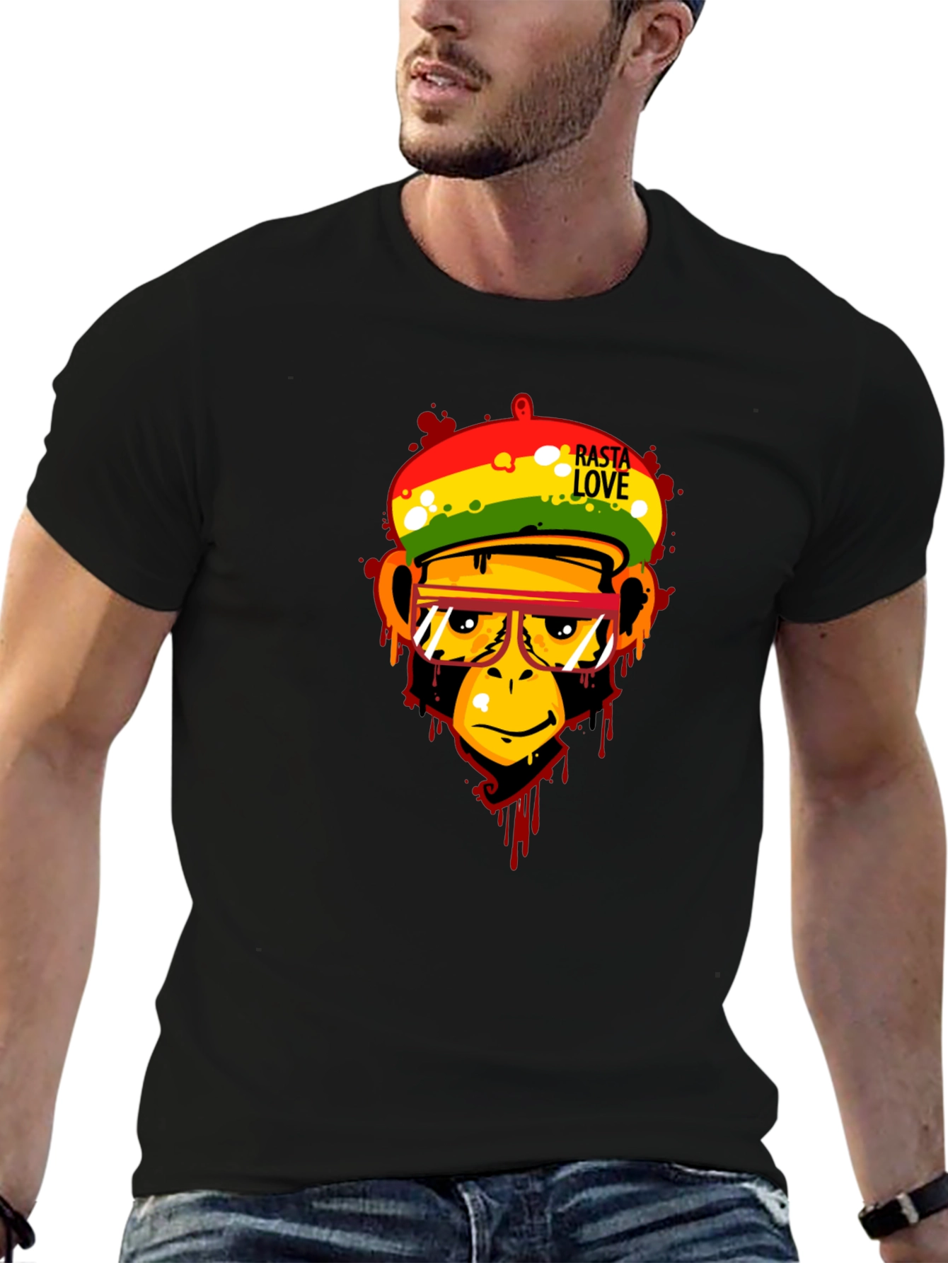 Rasta Love Monkey Graphic Tee