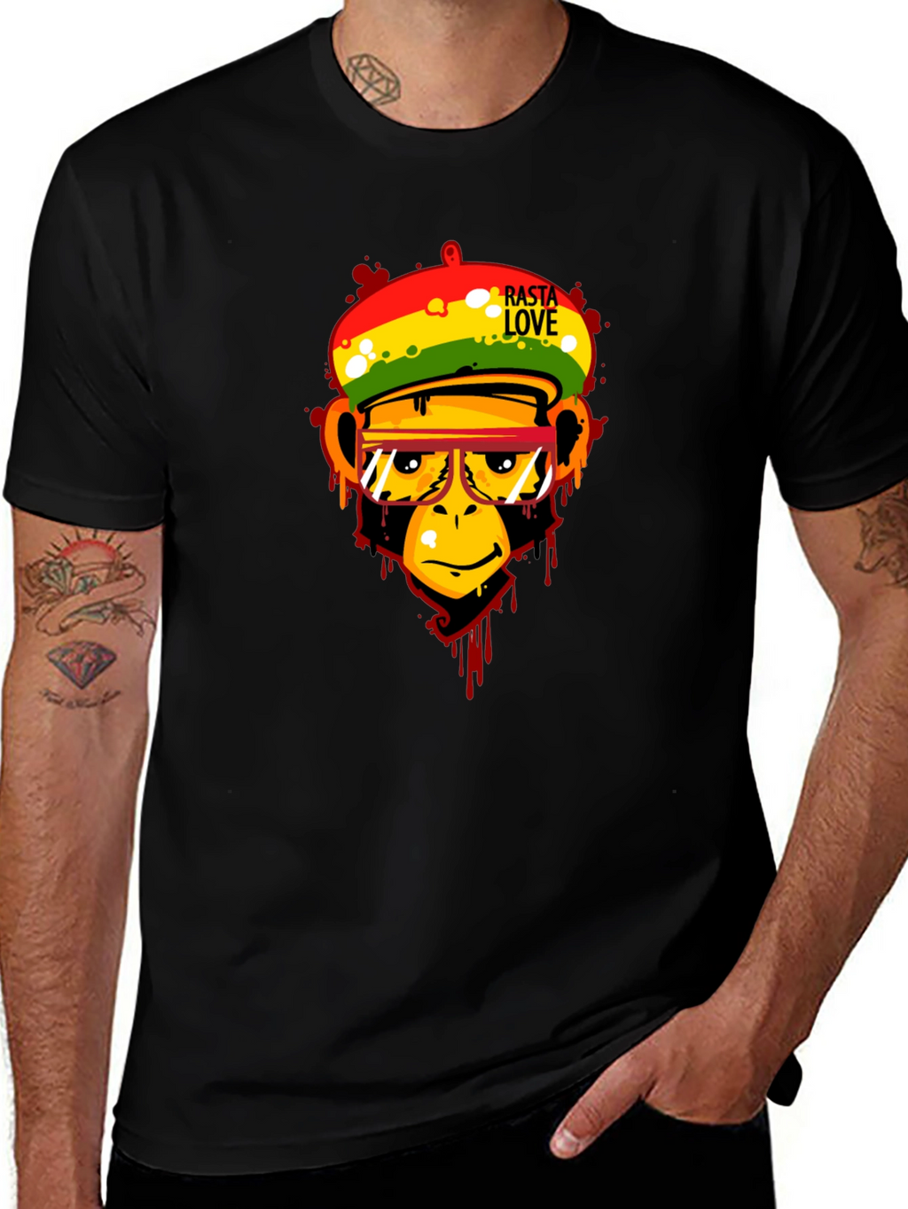 Rasta Love Monkey Graphic Tee