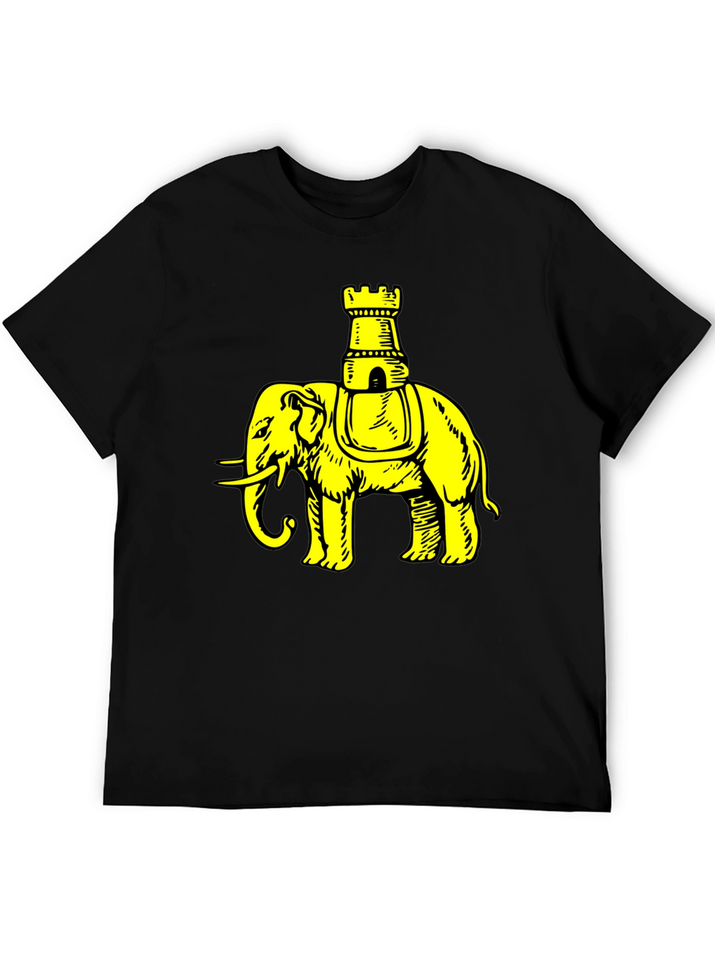 Elephant Chess Piece Black Graphic Tee