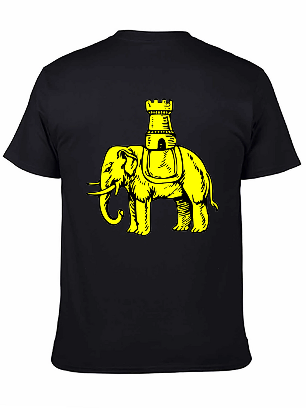 Elephant Chess Piece Black Graphic Tee