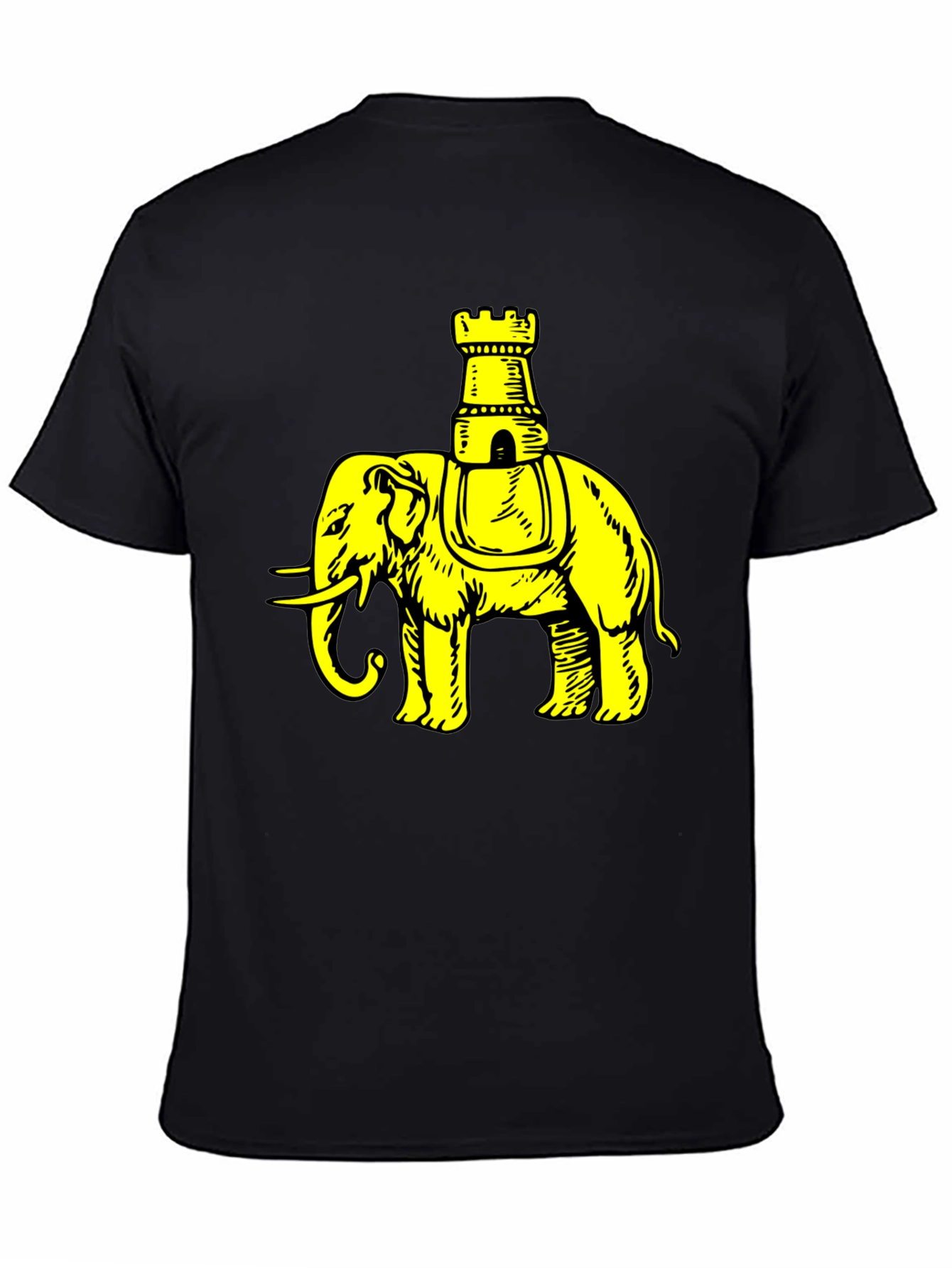 Elephant Chess Piece Black Graphic Tee