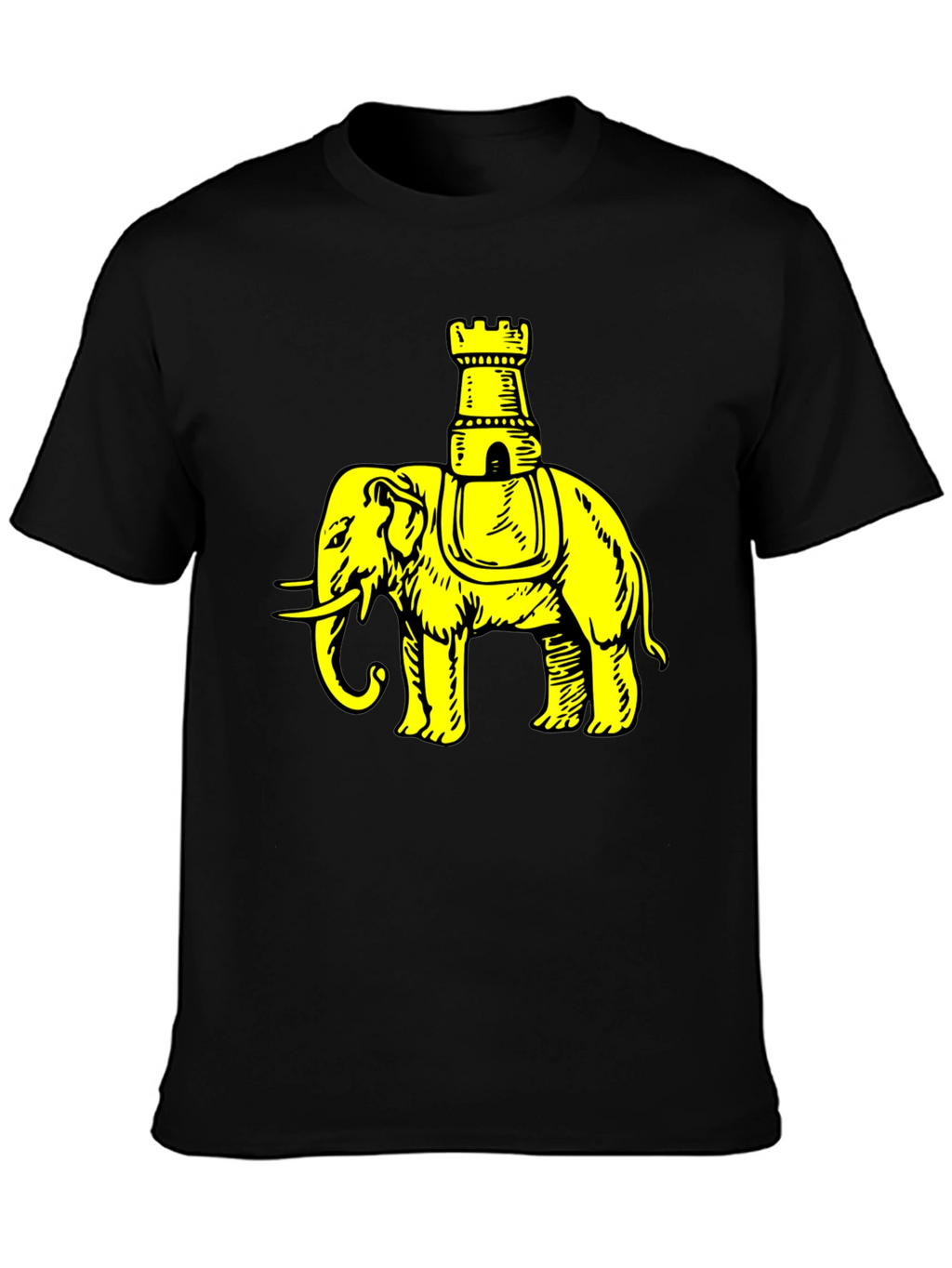 Elephant Chess Piece Black Graphic Tee