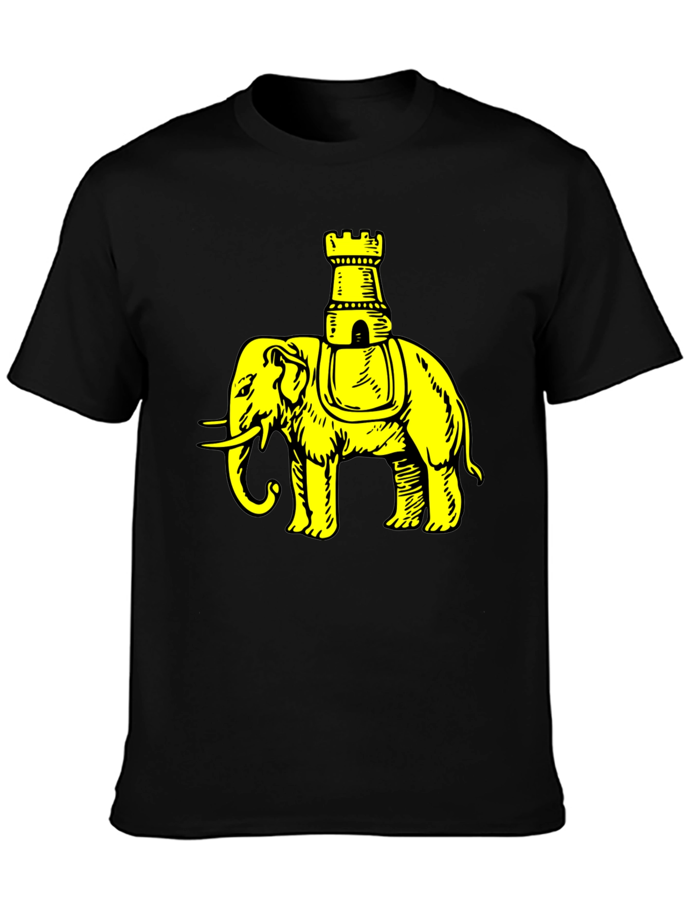 Elephant Chess Piece Black Graphic Tee