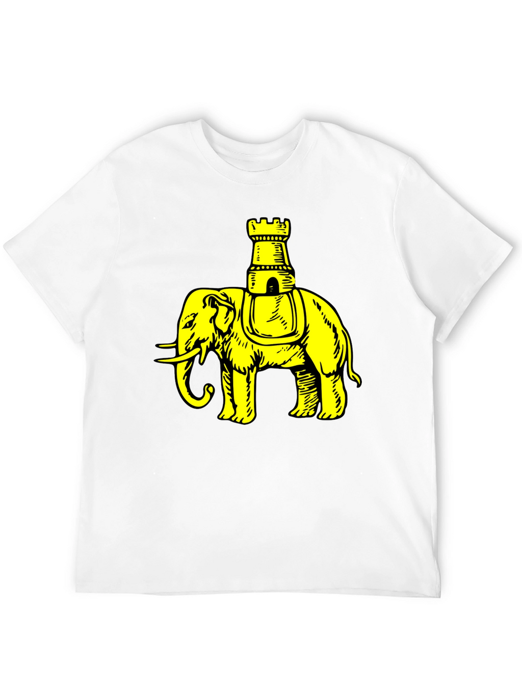 Elephant Chess Piece Black Graphic Tee