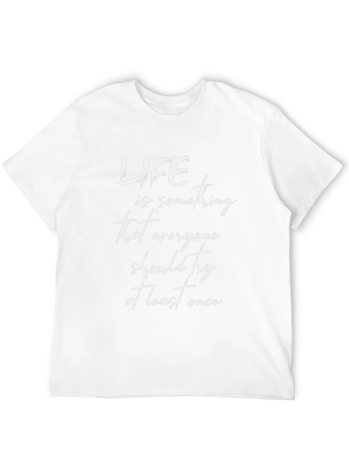 Life Quote Black Cotton T-Shirt