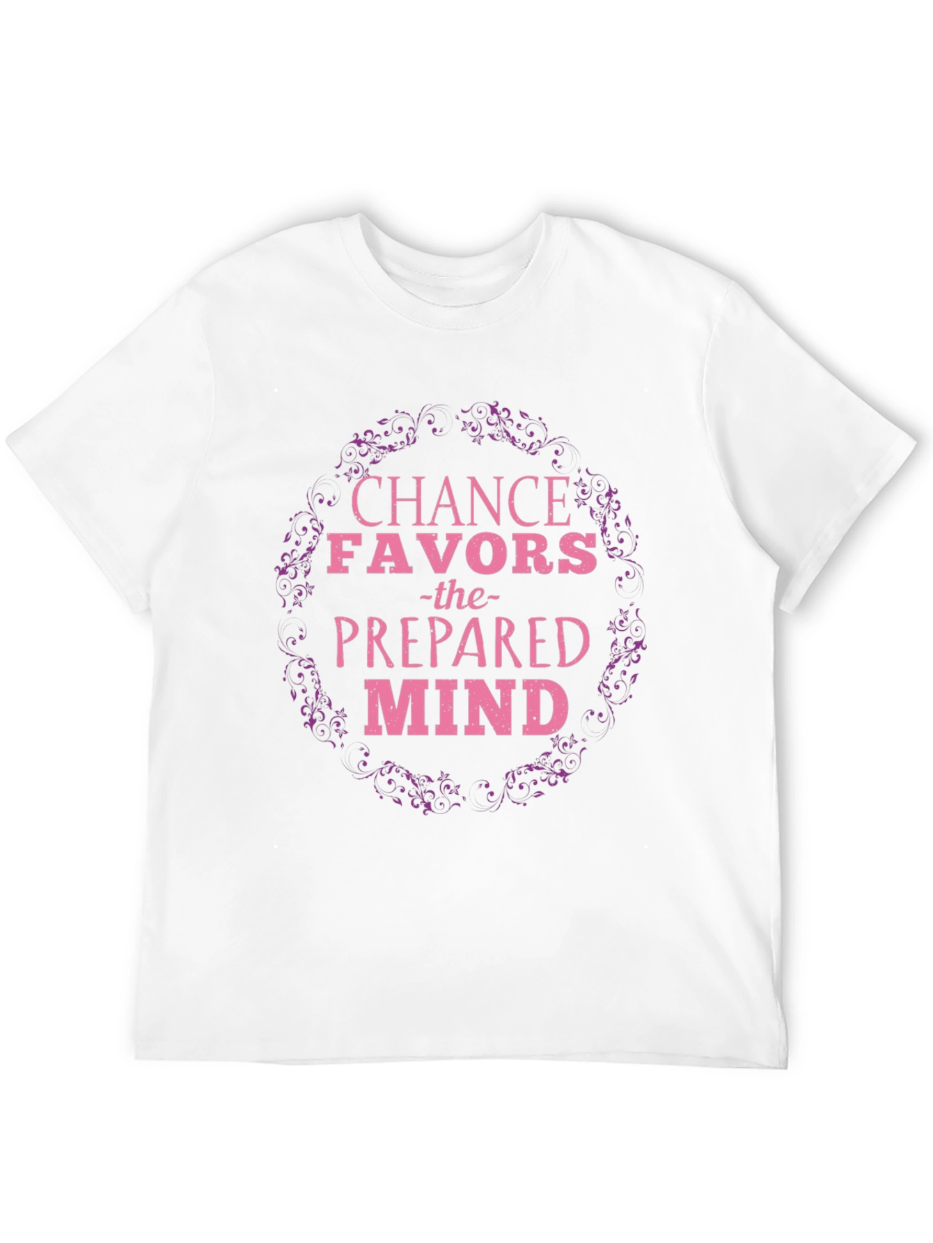 Chance Favors the Prepared Mind Black T-Shirt