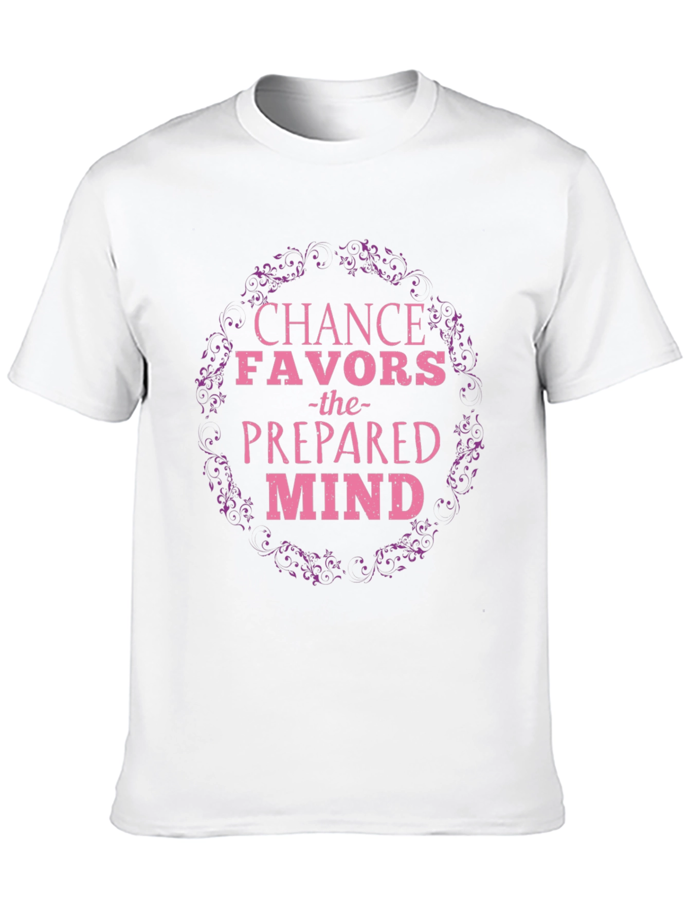 Chance Favors the Prepared Mind Black T-Shirt