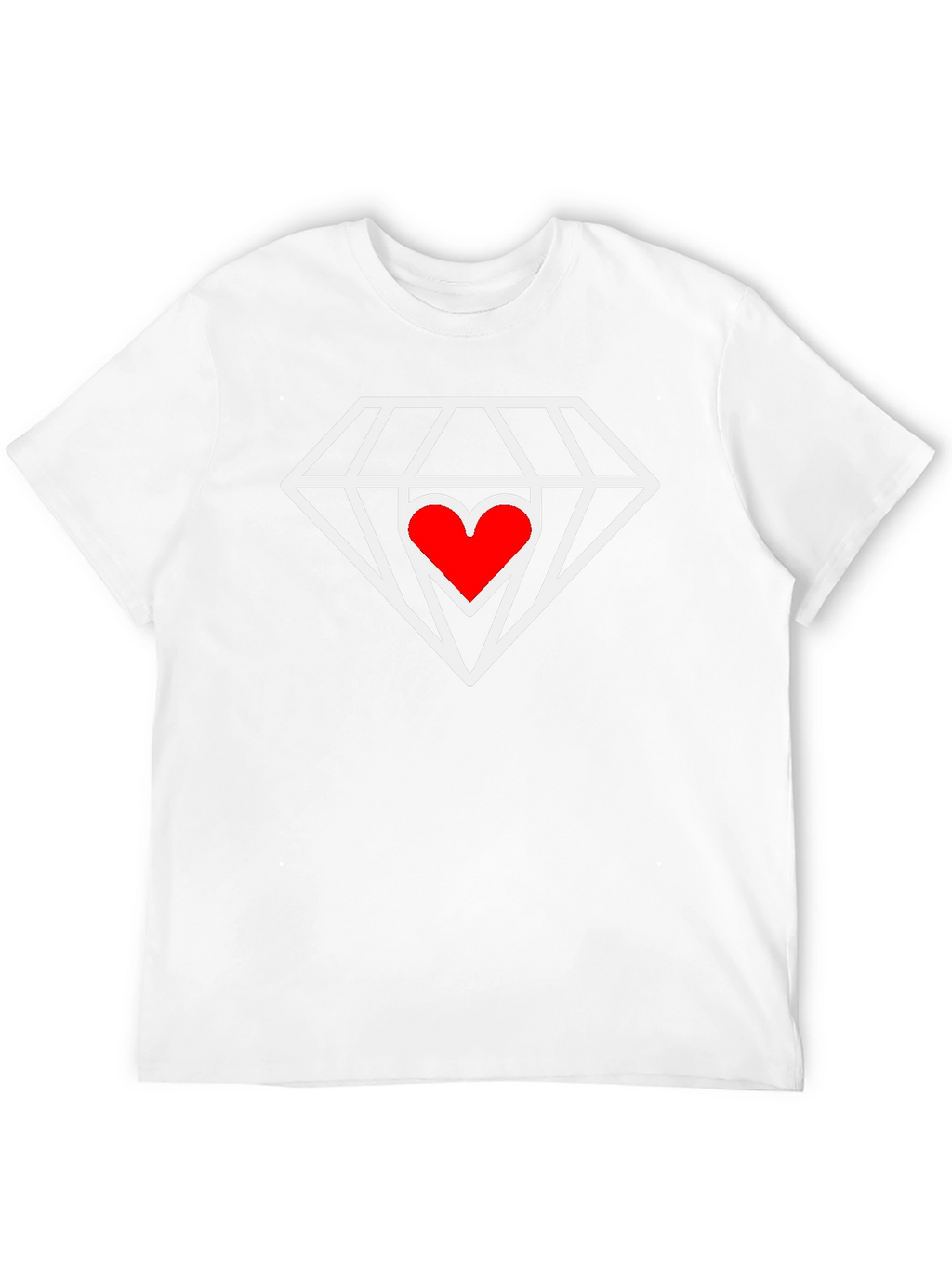 Diamond Heart Graphic Tee - Modern Casual Style