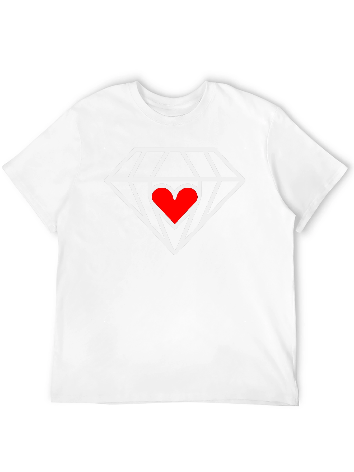 Diamond Heart Graphic Tee - Modern Casual Style