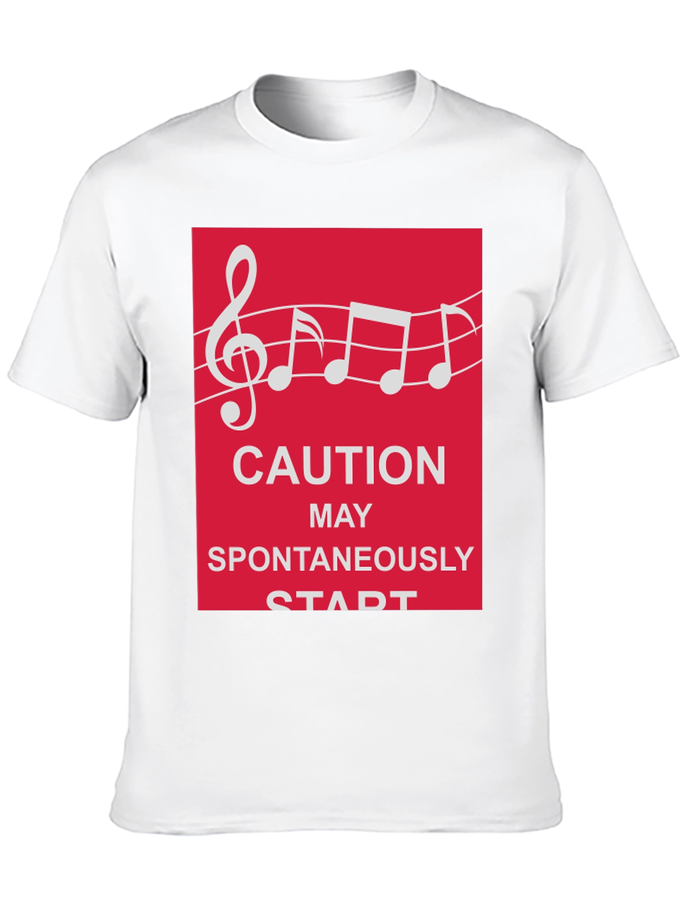 Caution May Spontaneously Start Music T-Shirt