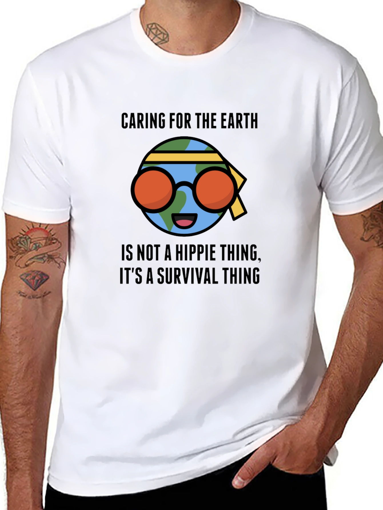 Caring Earth T-Shirt - Hippie Survival Tee