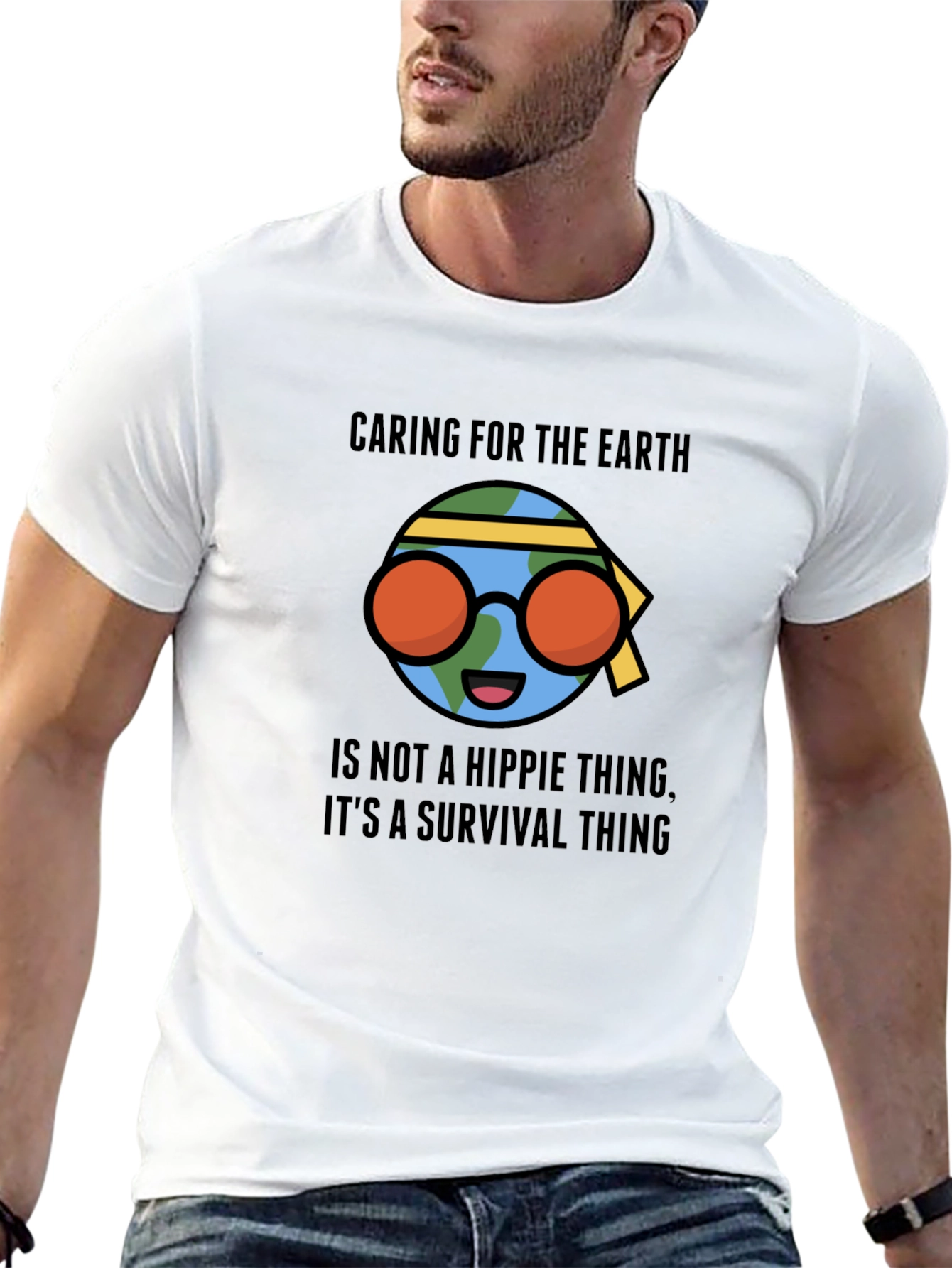 Caring Earth T-Shirt - Hippie Survival Tee