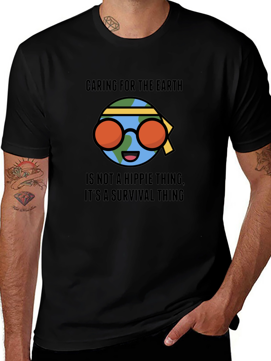 Caring Earth T-Shirt - Hippie Survival Tee