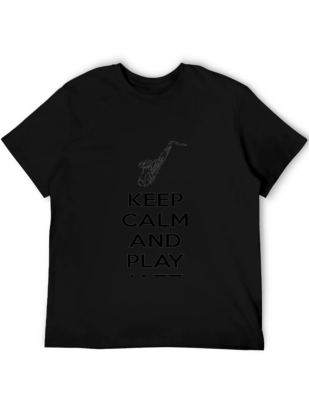 Keep Calm and Play Jazz Black T-Shirt