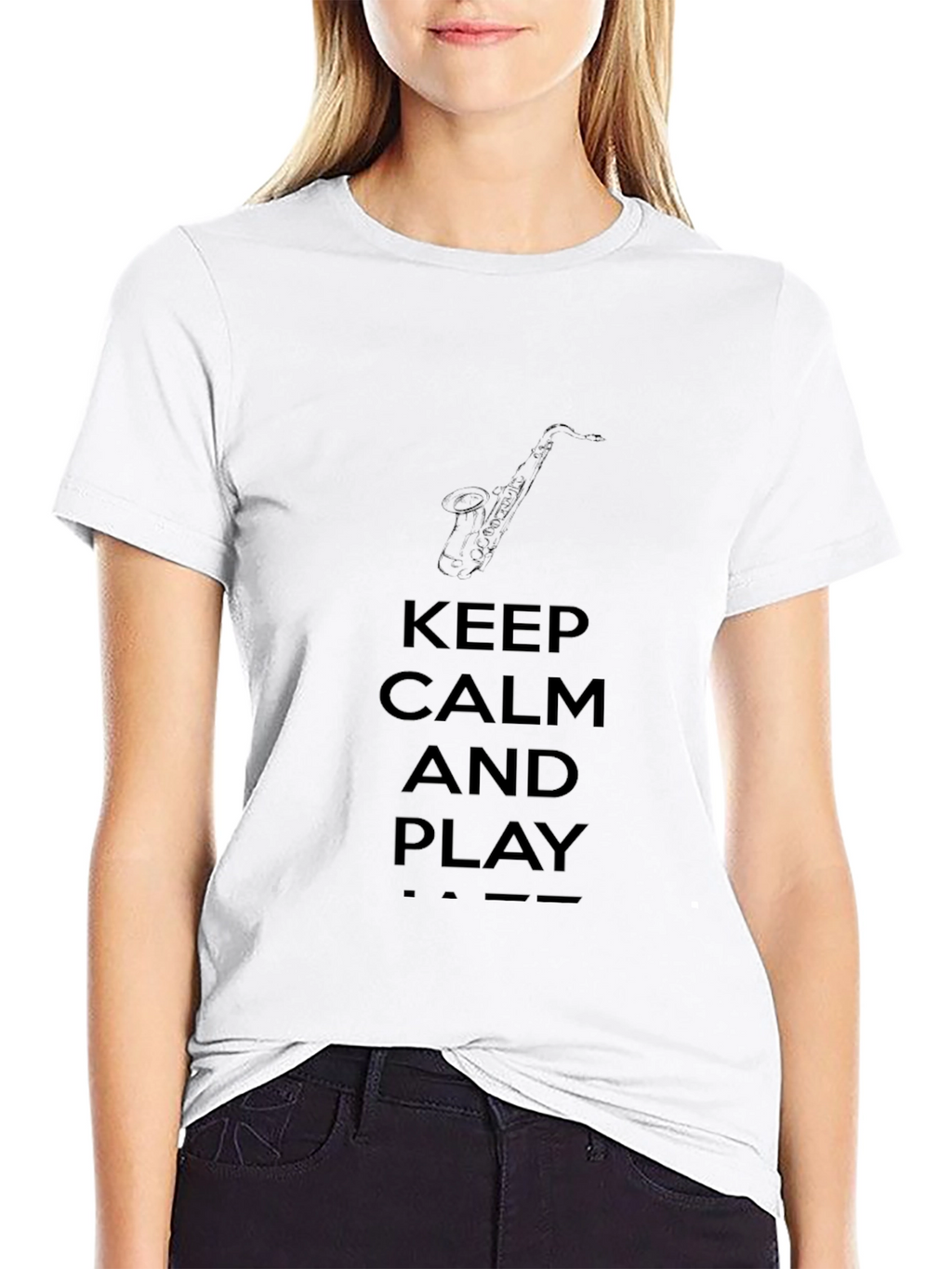 Keep Calm and Play Jazz Black T-Shirt