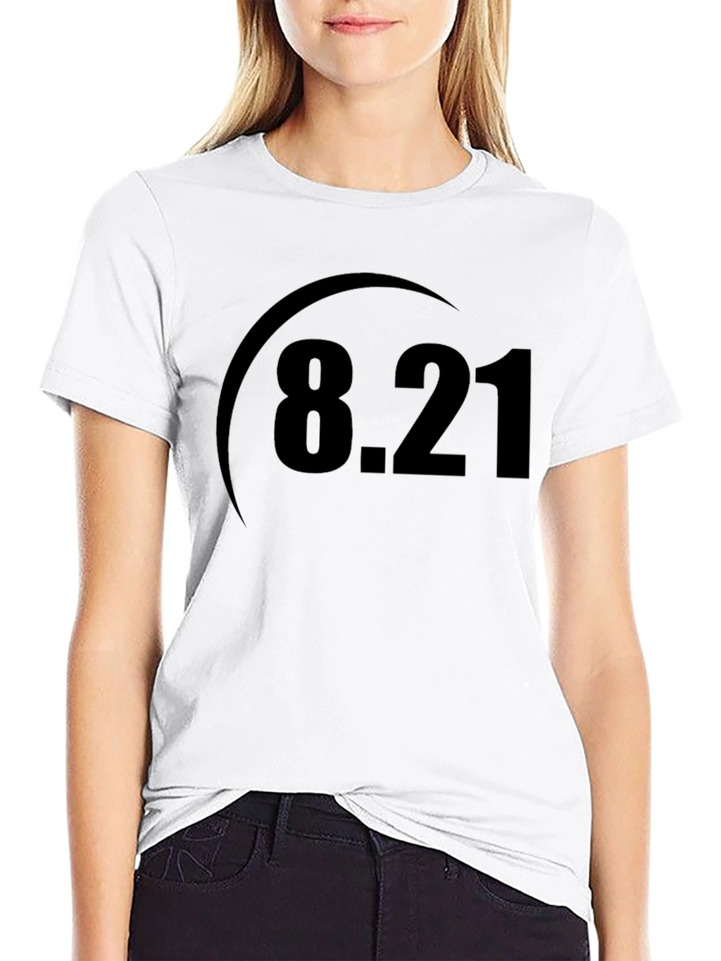 8.21 Graphic Tee - Classic Black Cotton T-Shirt