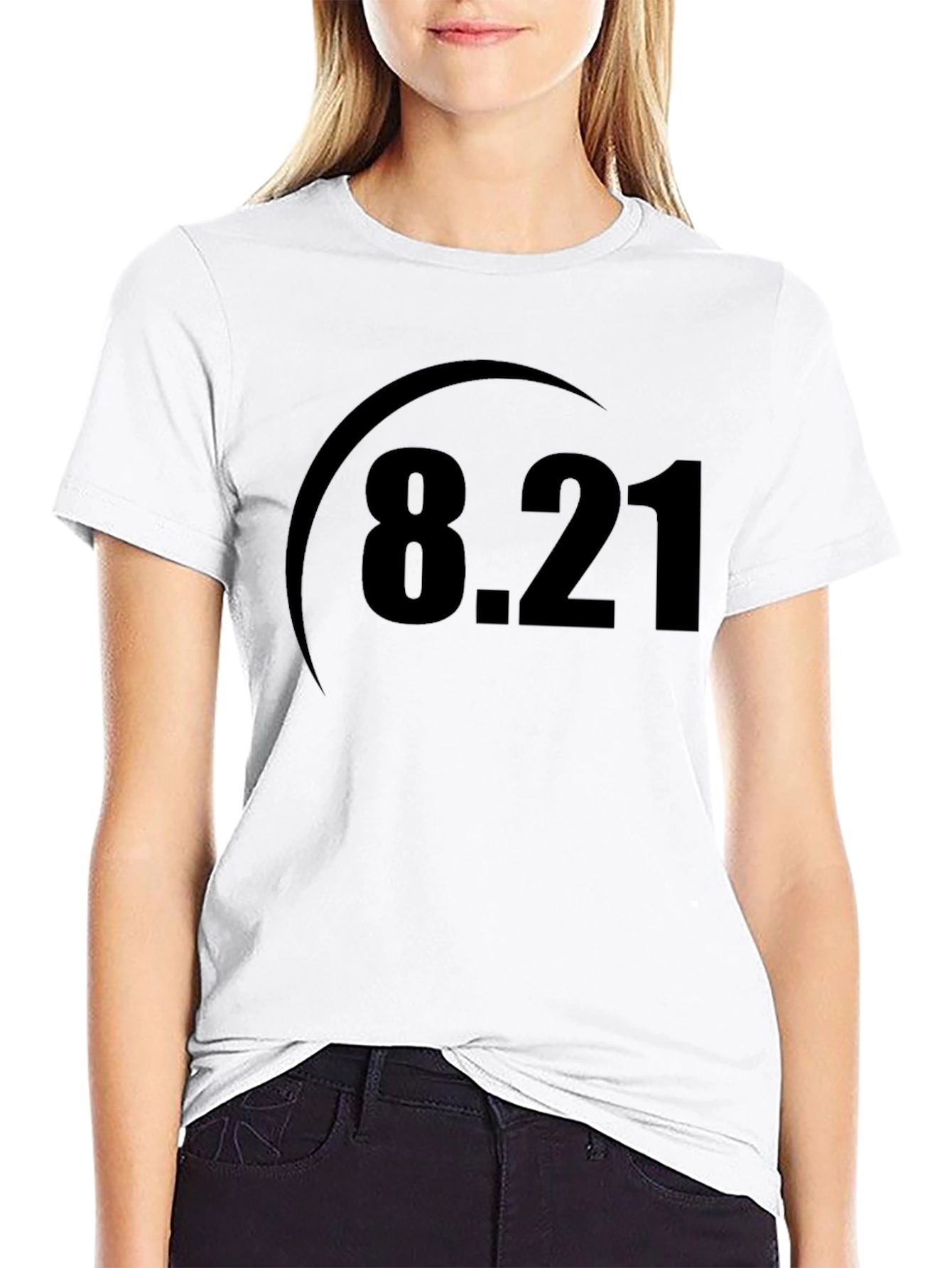 8.21 Graphic Tee - Classic Black Cotton T-Shirt