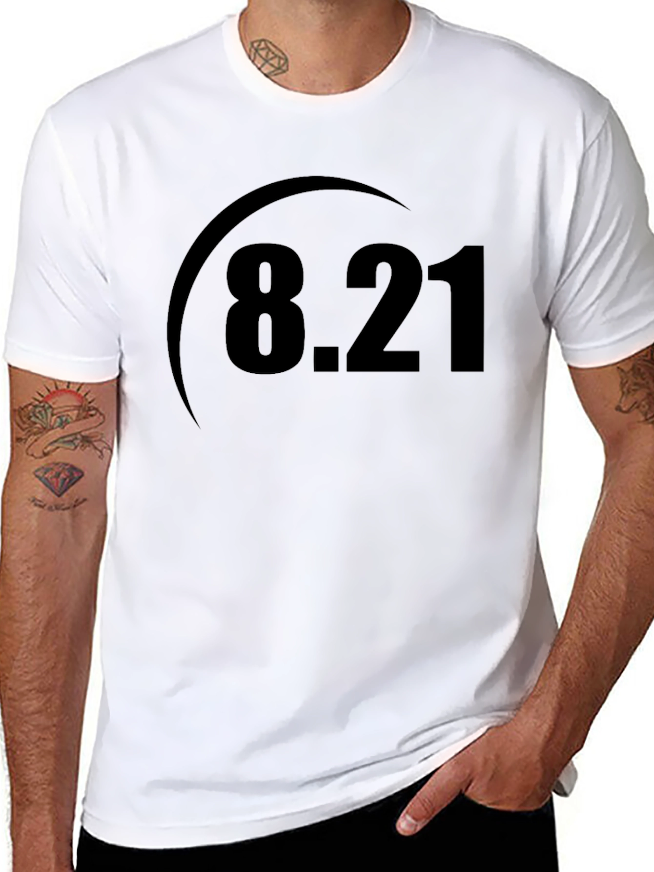 8.21 Graphic Tee - Classic Black Cotton T-Shirt