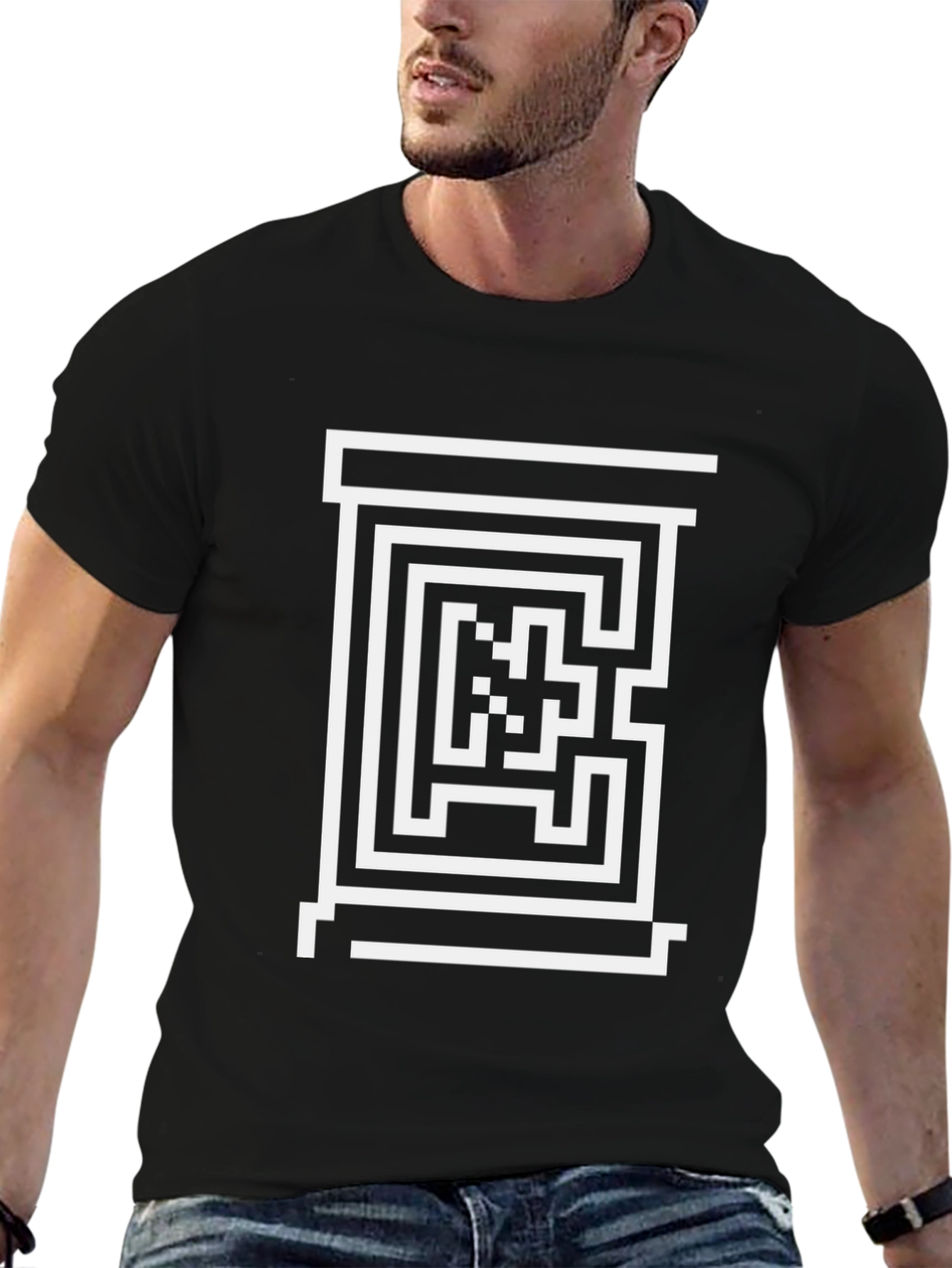 Maze T-Shirt - Geometric Puzzle Design