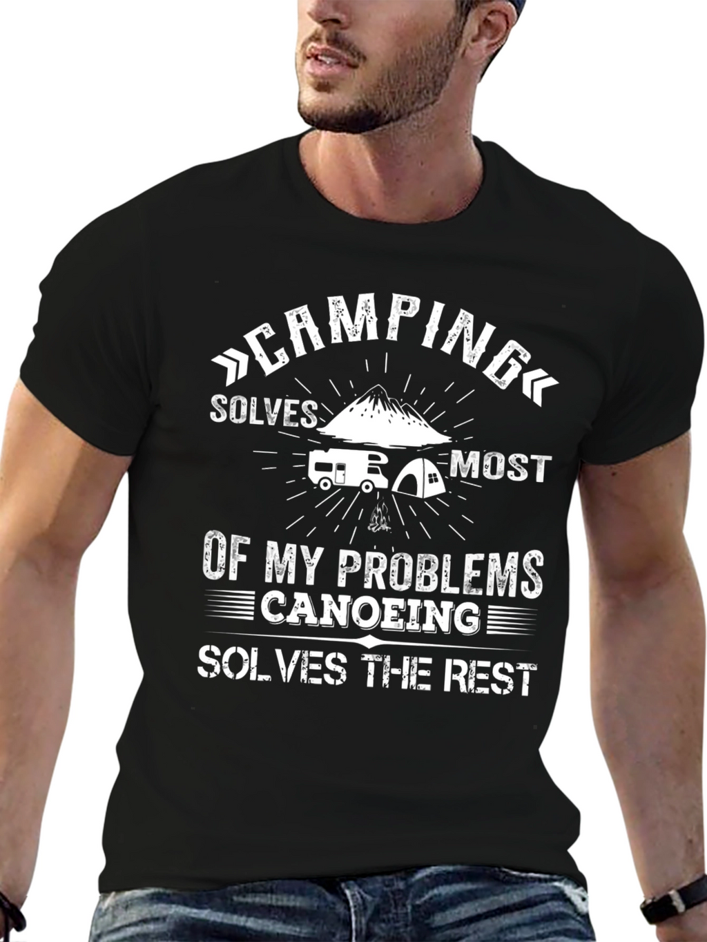 Camping & Canoeing T-Shirt - Problem Solver Tee